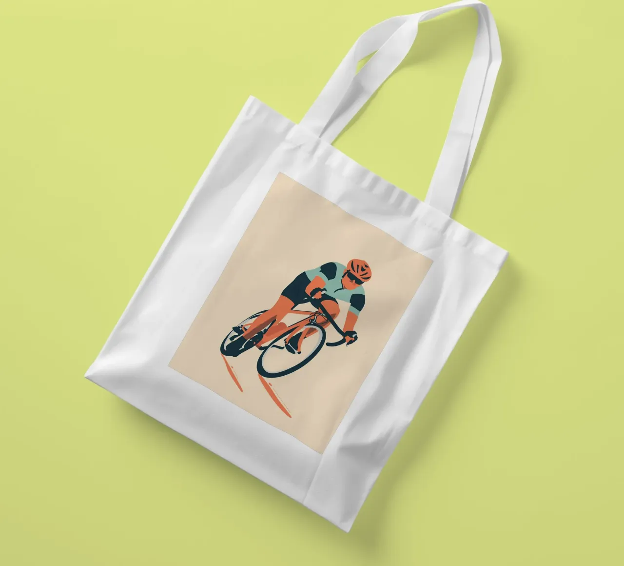 Minimalist Cyclist tote bag by Albert S Jacob