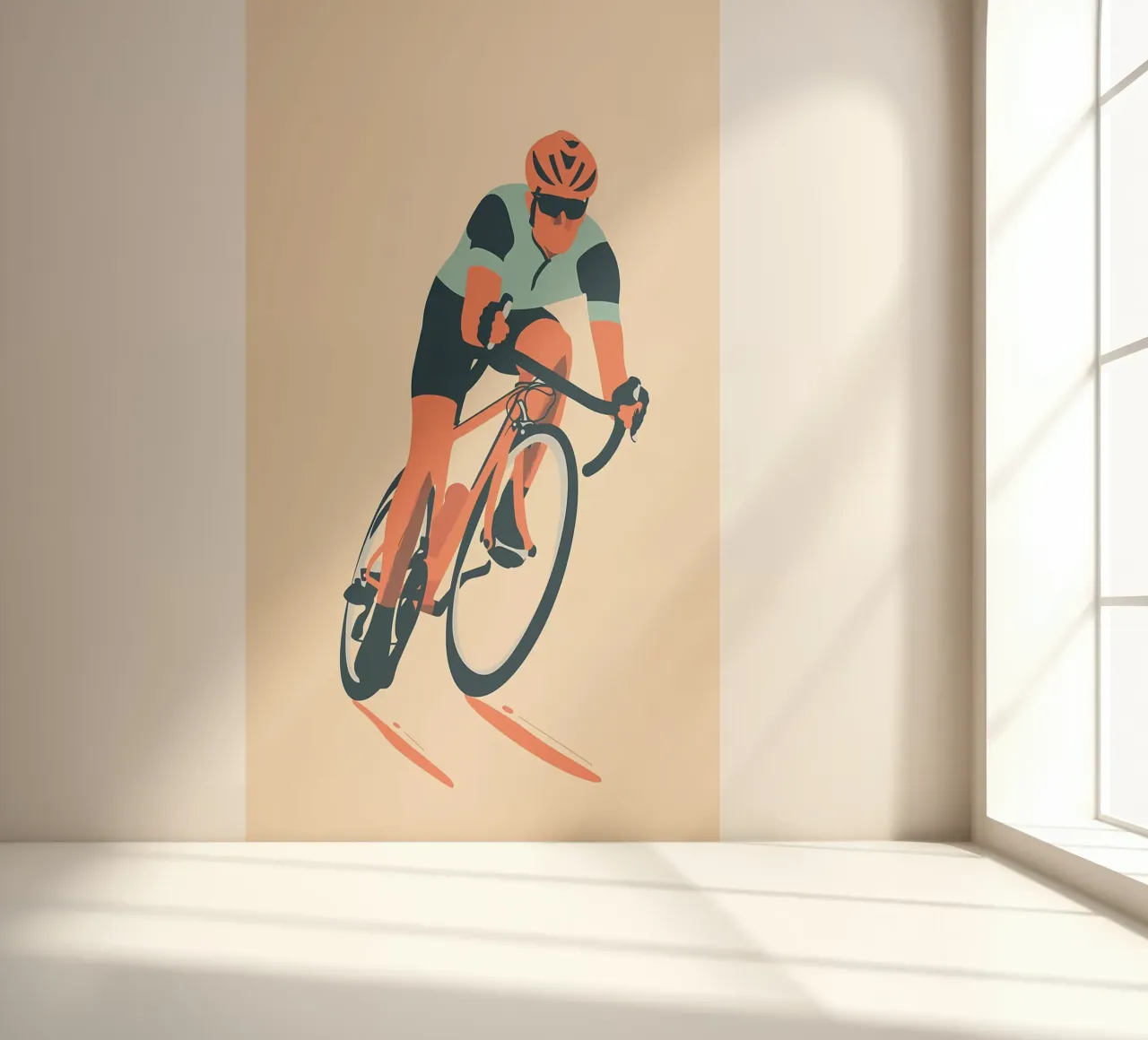 Minimalist Cyclist photo wallpaper by Albert S Jacob