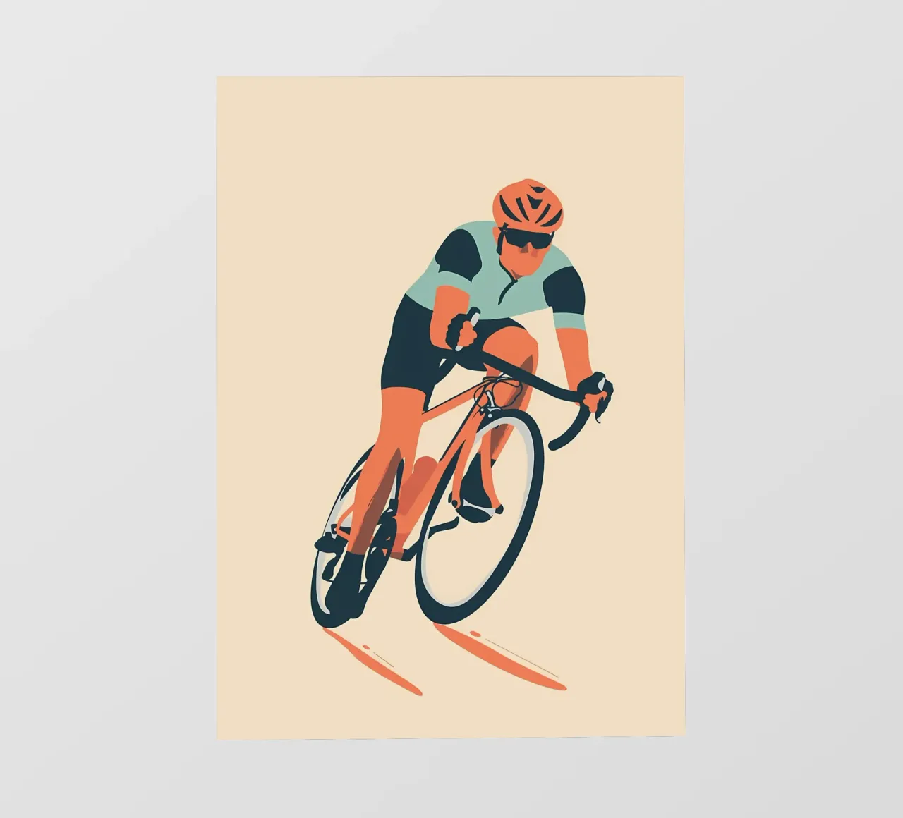 Minimalist Cyclist photo wallpaper by Albert S Jacob