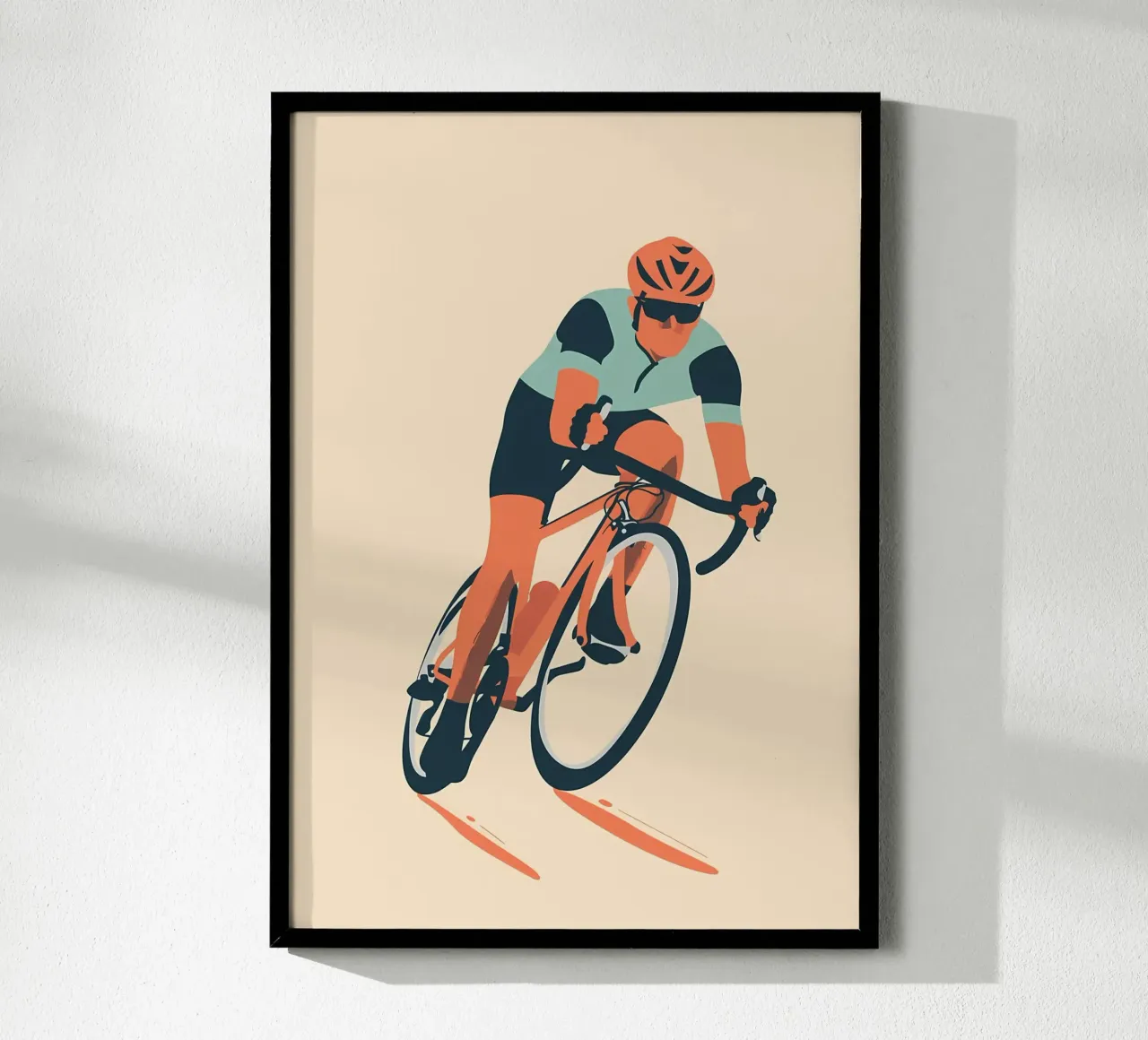Minimalist Cyclist hahnemühle by Albert S Jacob