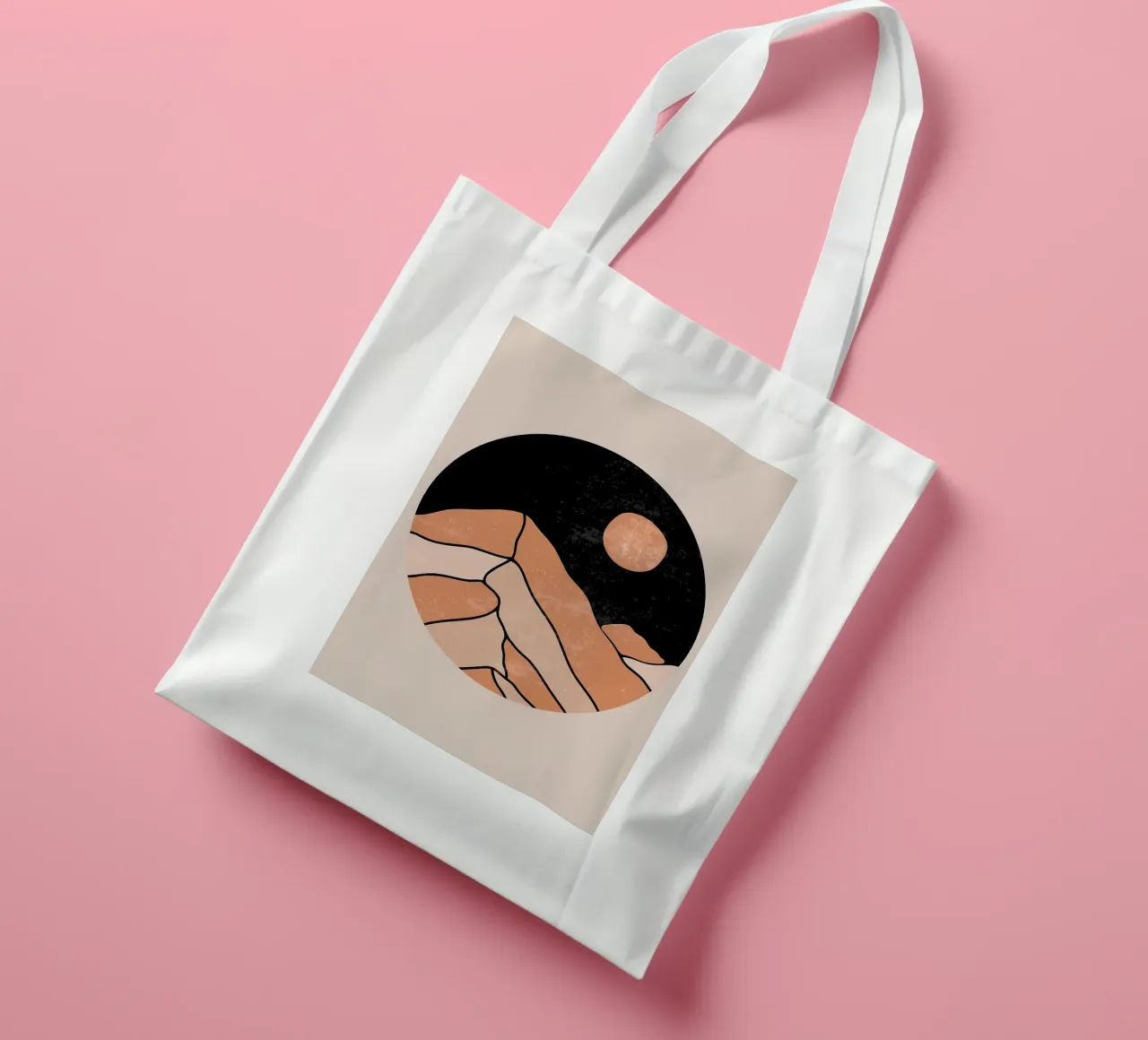 Minimal Mountain tote bag by James M Coyle