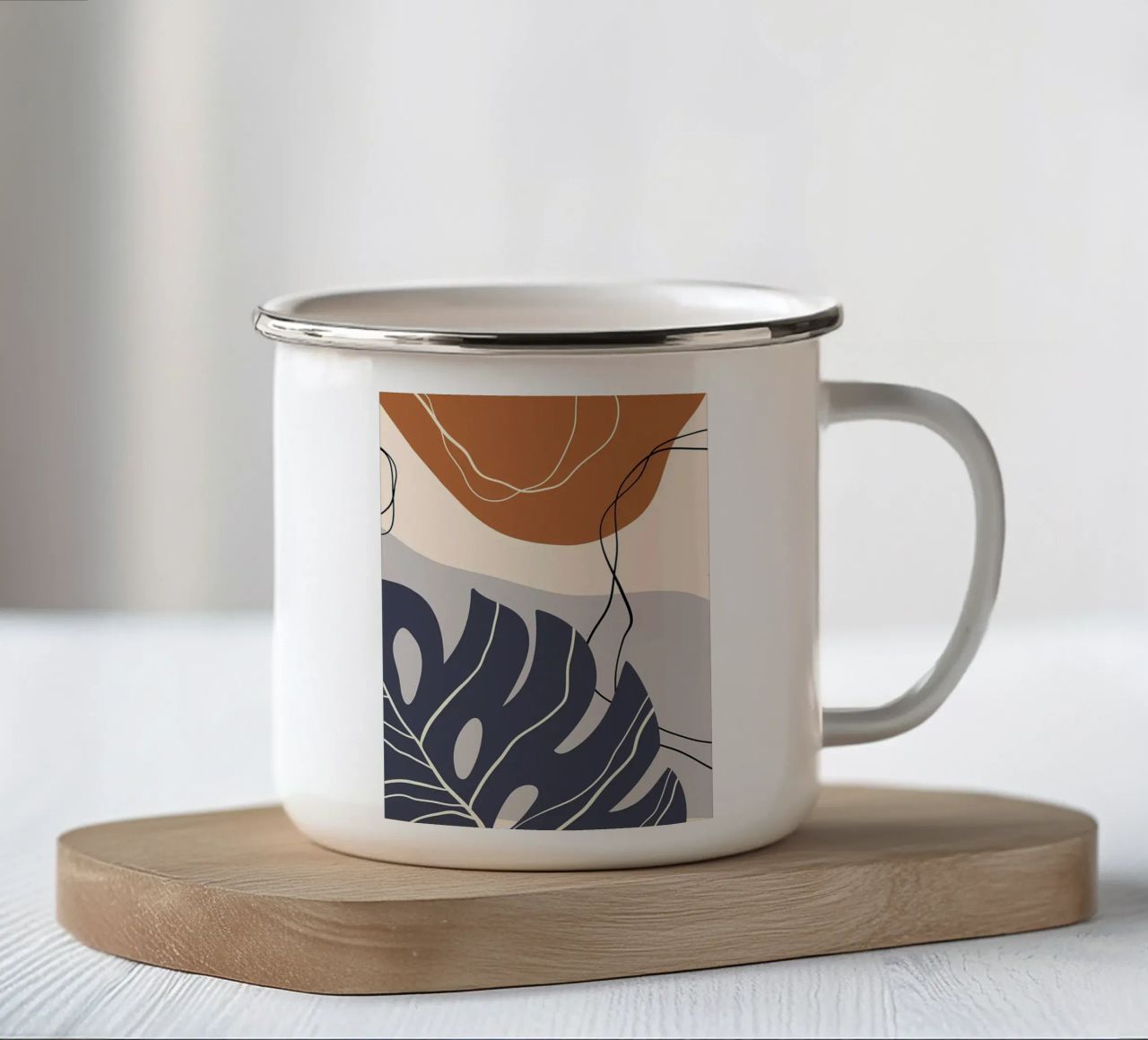 Tropicale tazza in smalto da Rebecca Clark Wyrick
