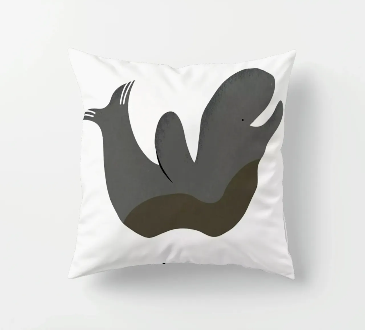 W for Whale cuscino da Little Flourishes