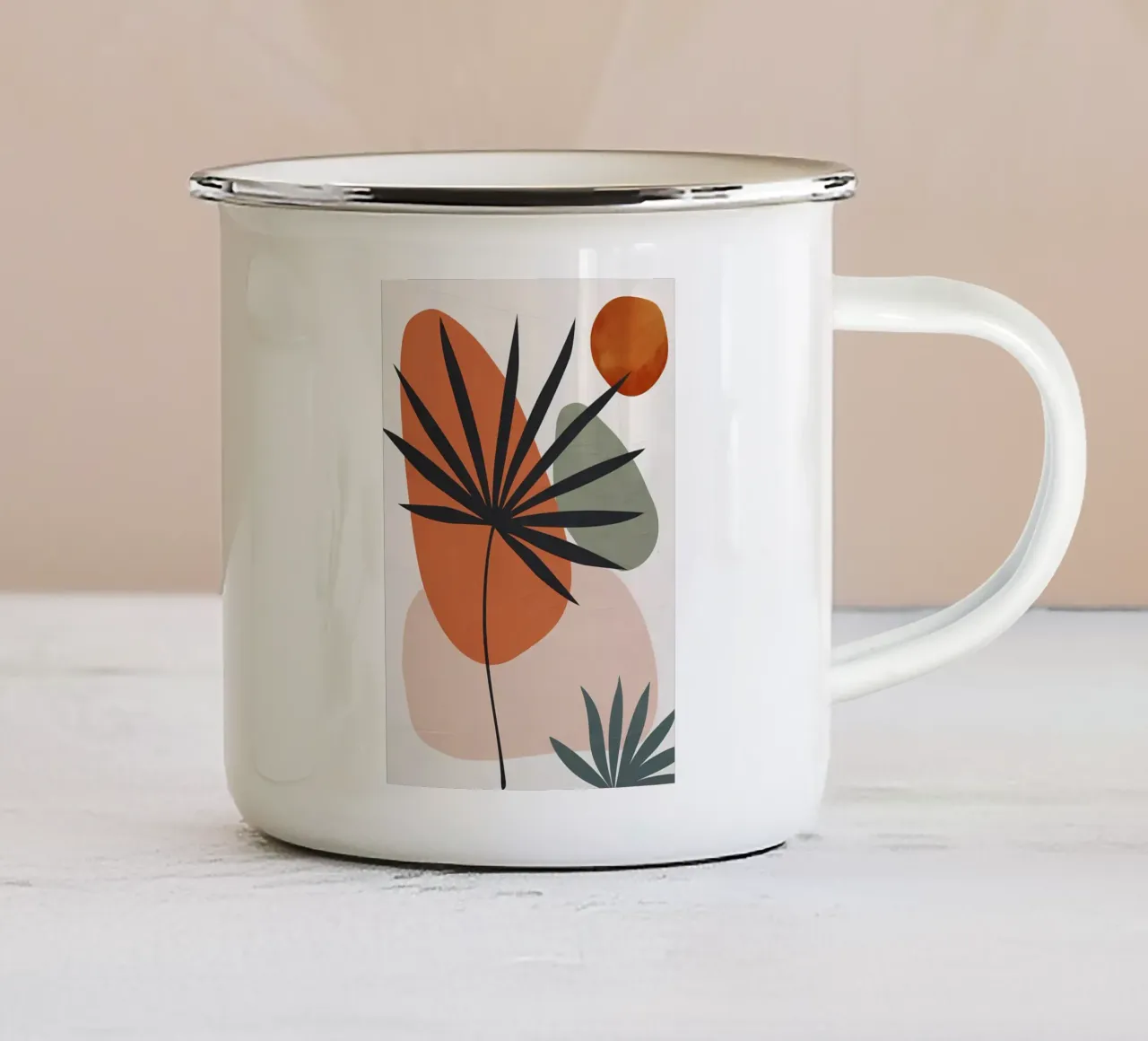 BOTANICA TROPICALE 105C tazza in smalto da Rebecca Clark Wyrick