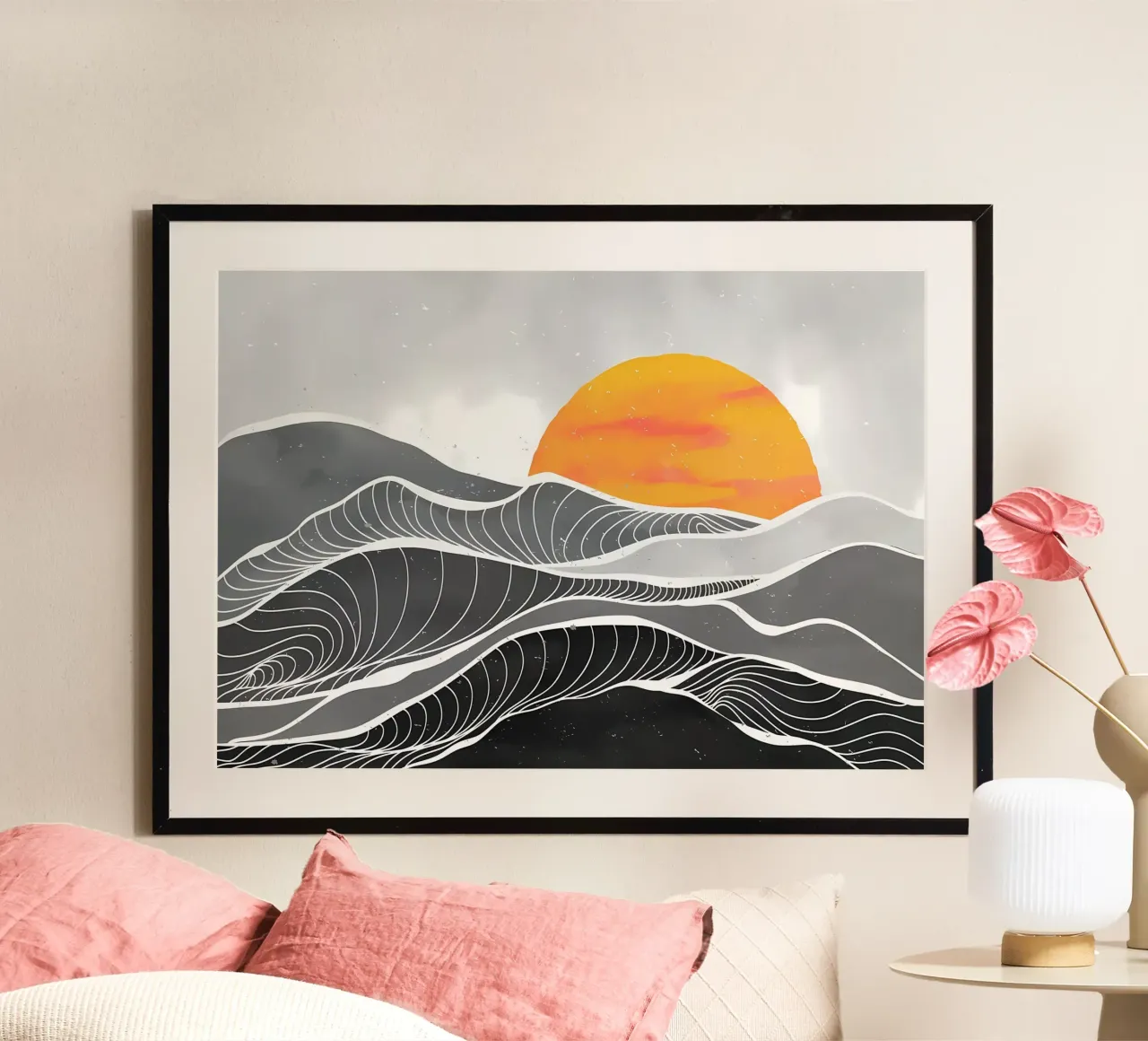 Vernice artistica sulle onde dell'oceano poster da James M Coyle