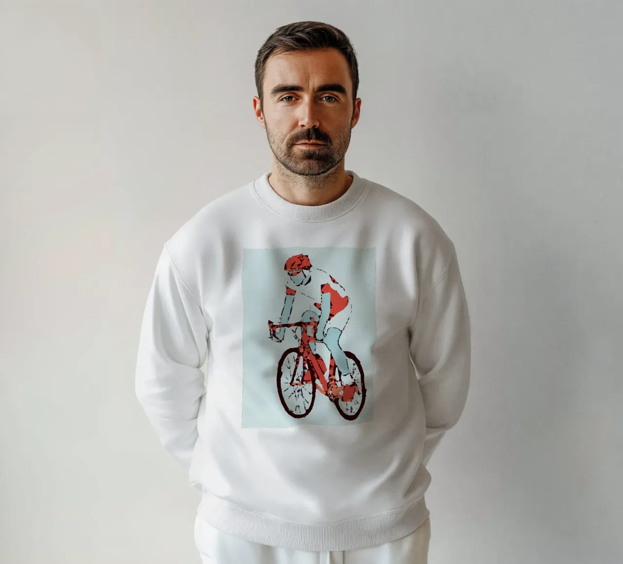 Ciclista Low Poly felpa da Albert S Jacob