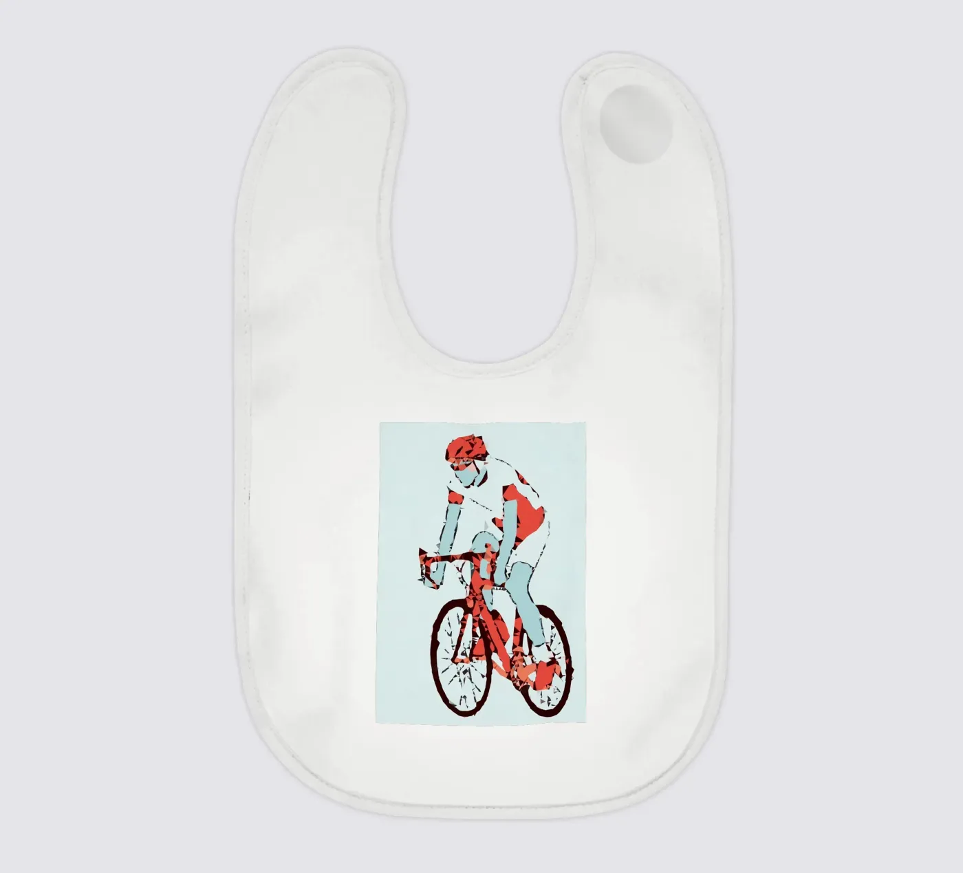 Radfahrer Low Poly Babylätzchen von Albert S Jacob