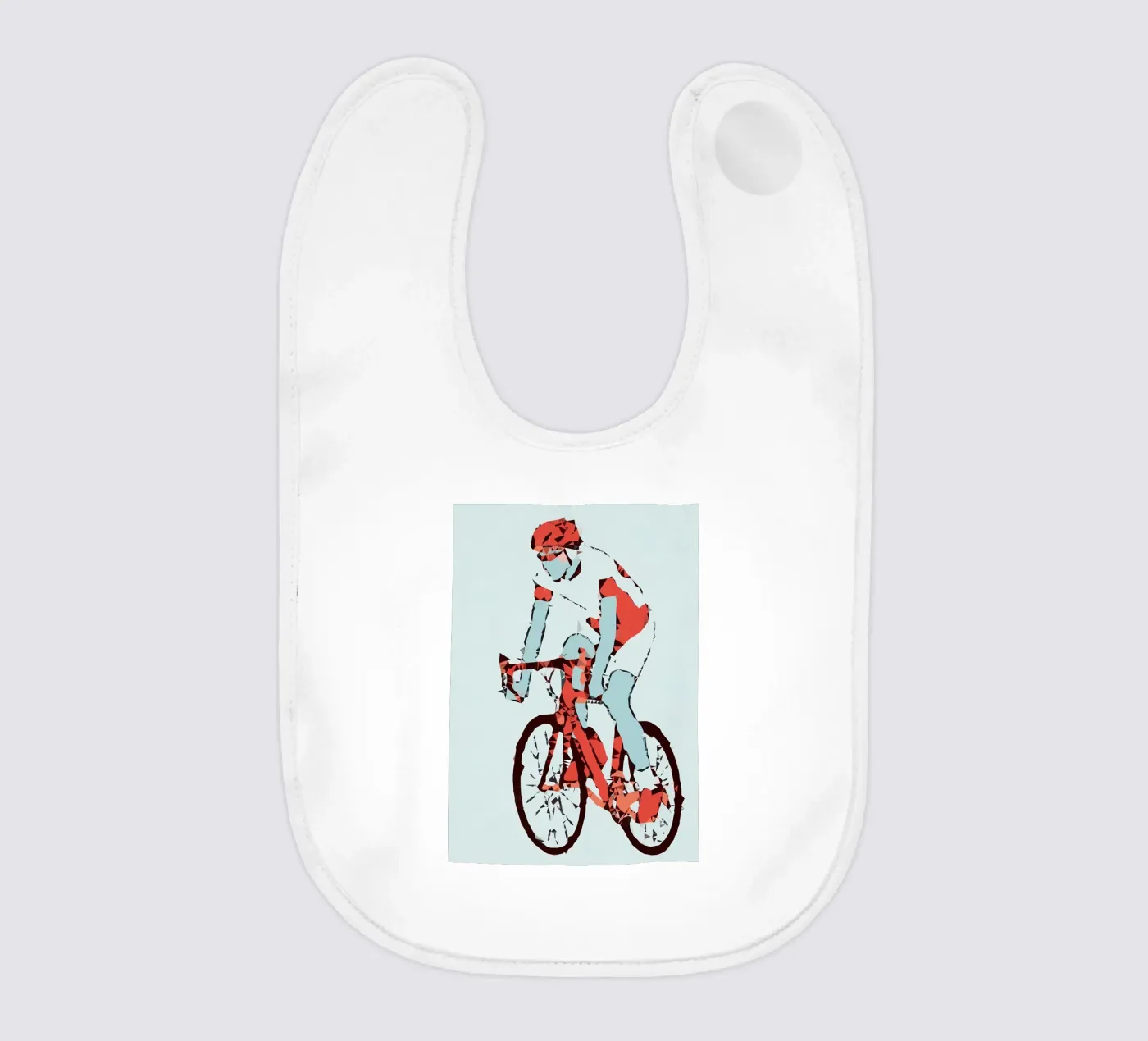 Radfahrer Low Poly Babylätzchen von Albert S Jacob