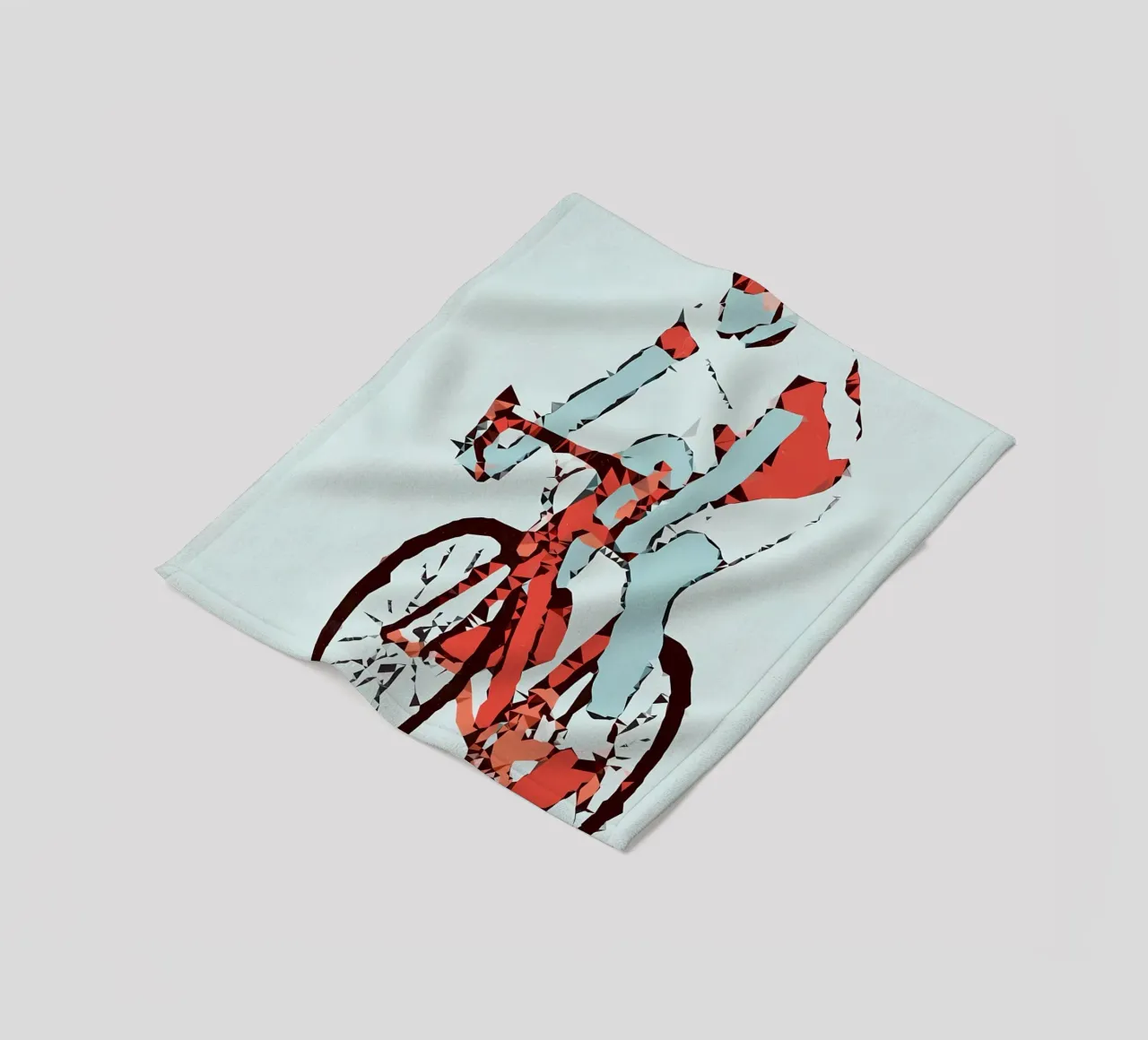 Radfahrer Low Poly Fleecedecke von Albert S Jacob
