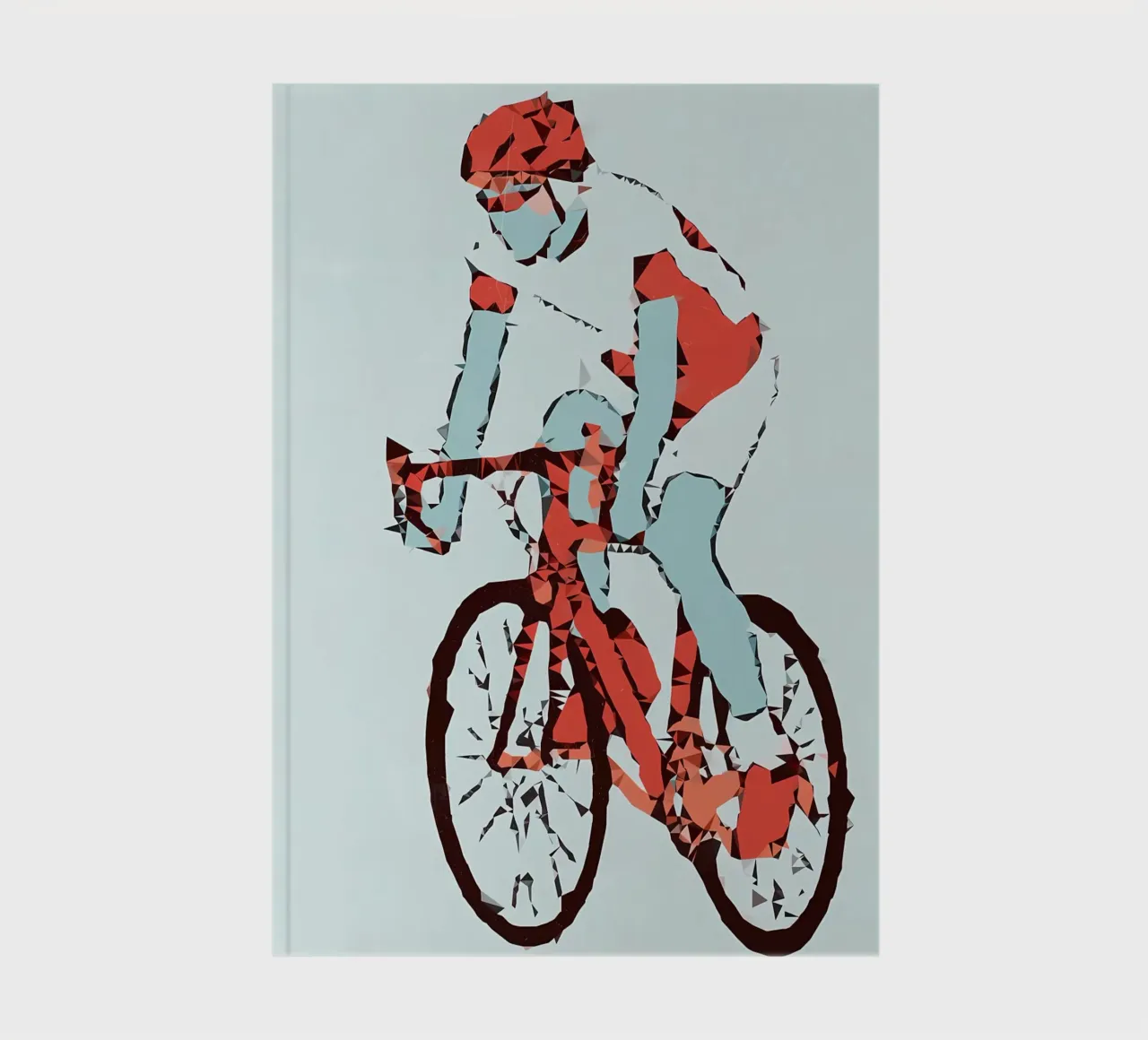 Cyclist Low Poly notebook by Albert S Jacob