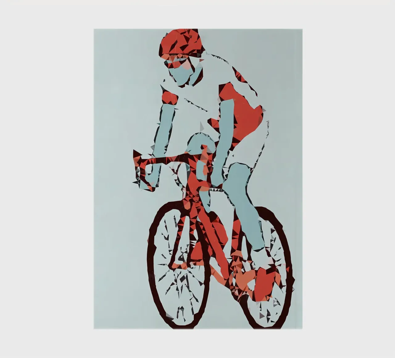 Cyclist Low Poly notebook by Albert S Jacob