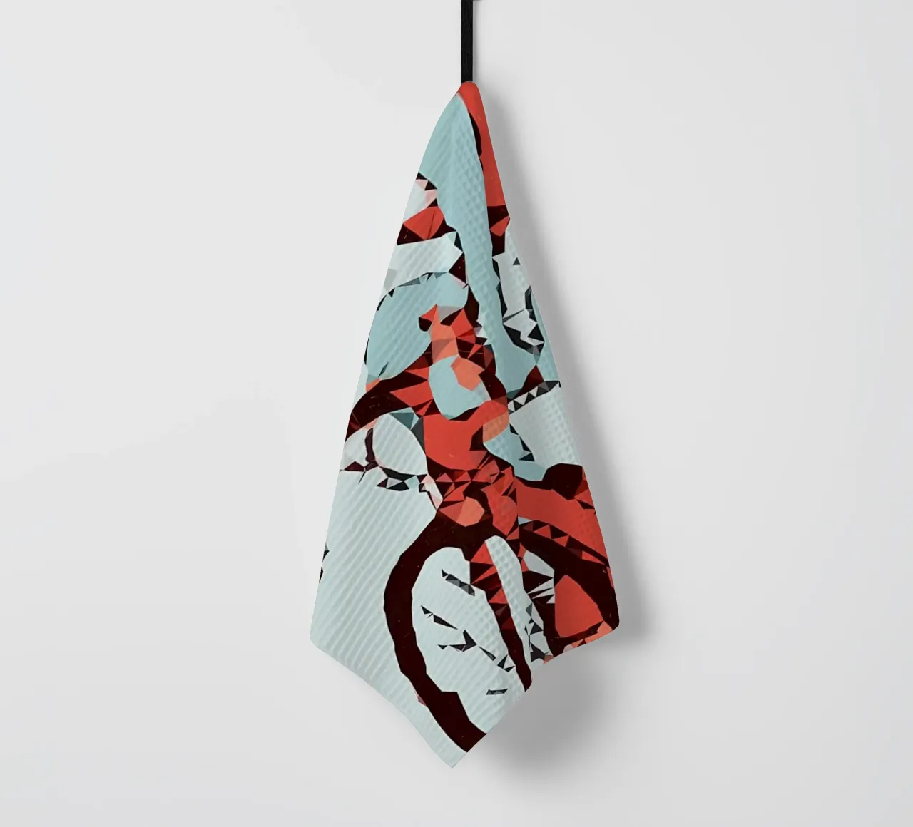 Radfahrer Low Poly Geschirrtuch von Albert S Jacob