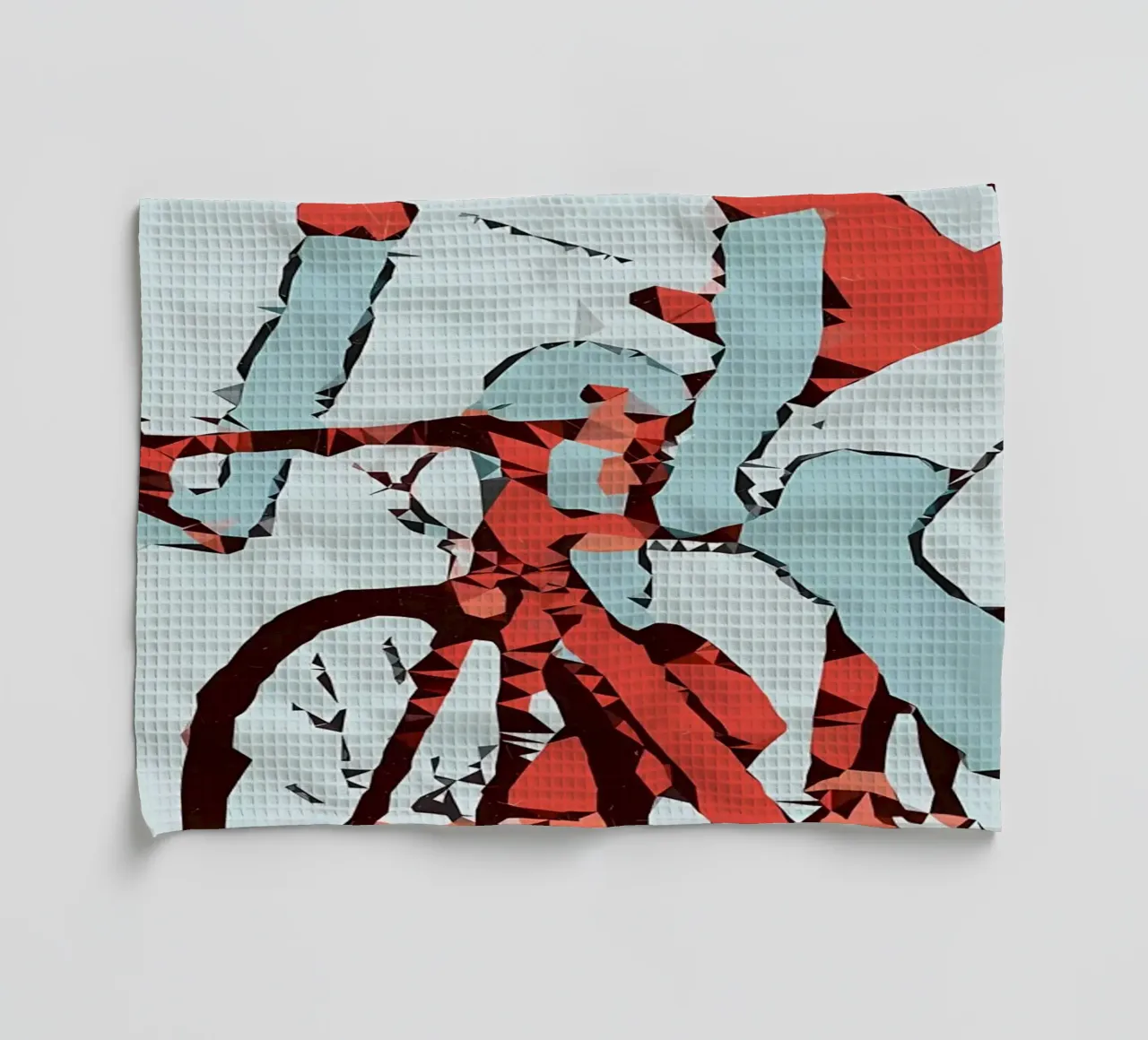 Radfahrer Low Poly Geschirrtuch von Albert S Jacob