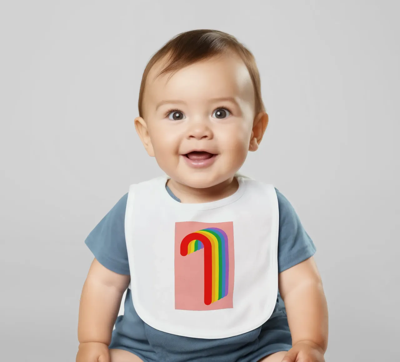 Rainbow Candy Cane bavaglino da Rosi Feist