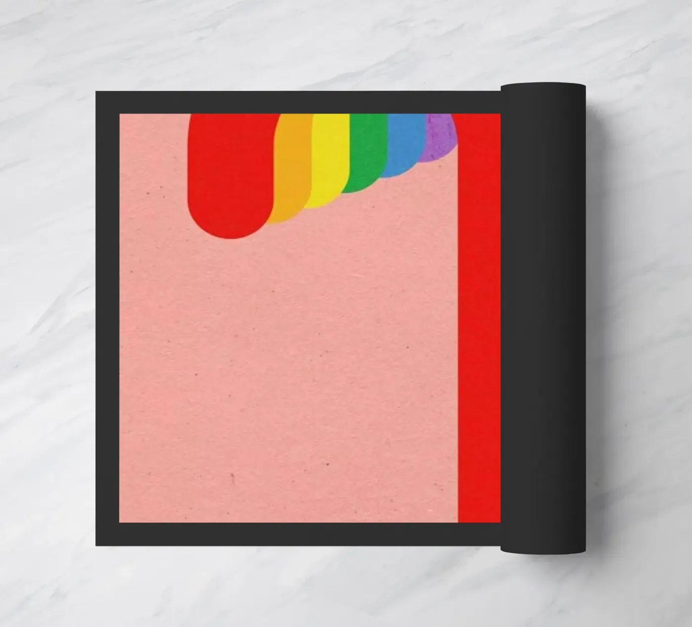 Rainbow Candy Cane Fußmatte von Rosi Feist