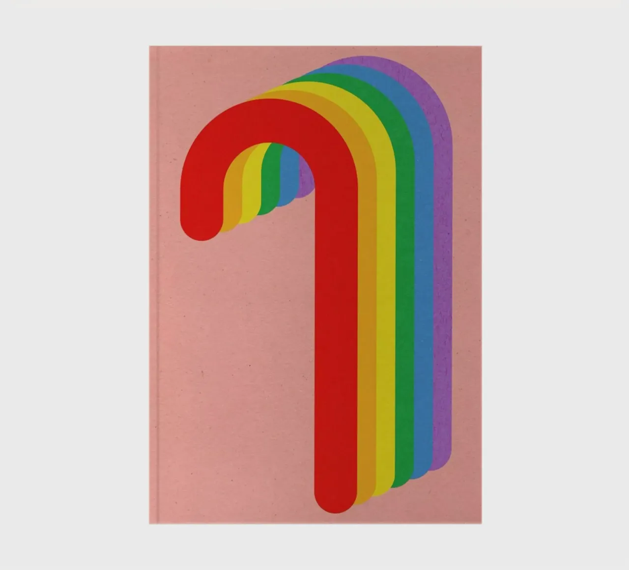 Rainbow Candy Cane notebook by Rosi Feist