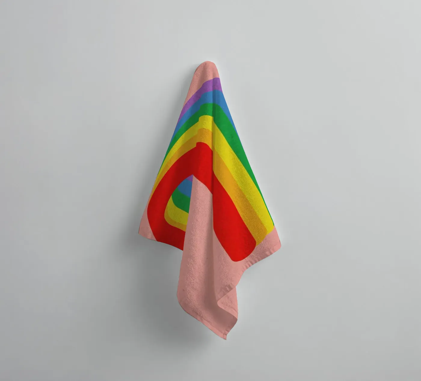 Rainbow Candy Cane towel by Rosi Feist