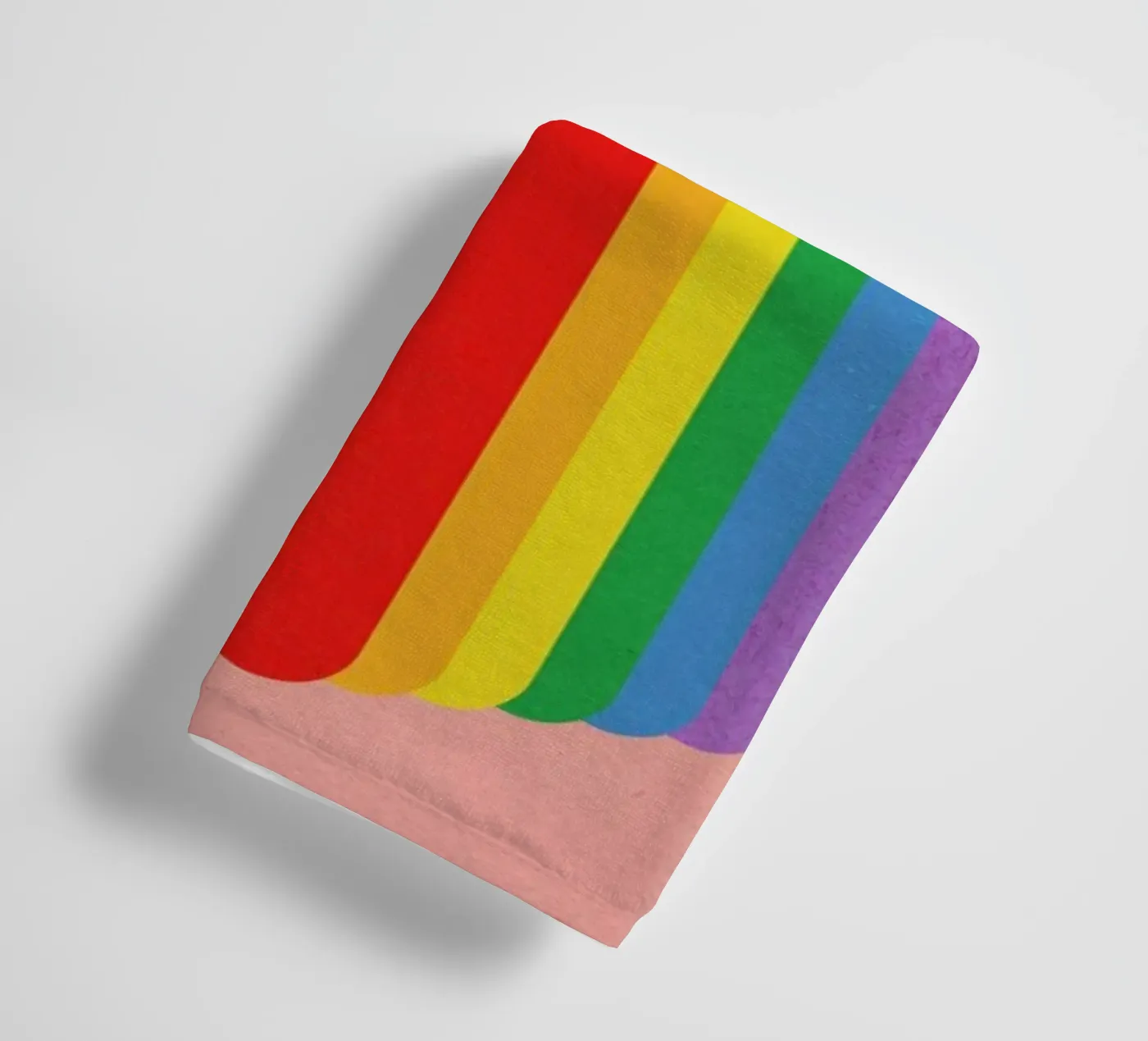 Rainbow Candy Cane towel by Rosi Feist