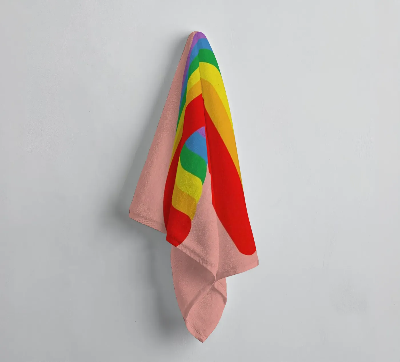 Rainbow Candy Cane towel by Rosi Feist