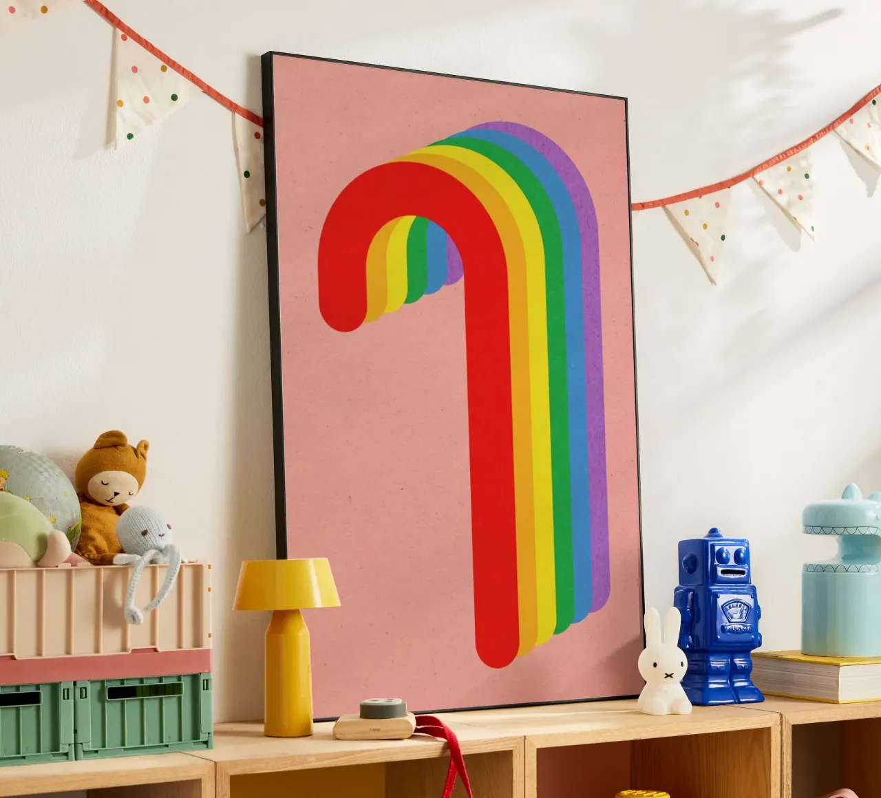 Rainbow Candy Cane forex plate by Rosi Feist
