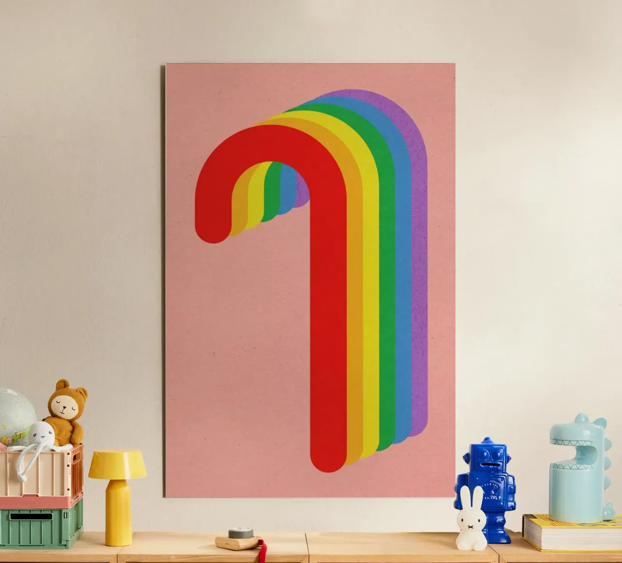 Rainbow Candy Cane forex plate by Rosi Feist