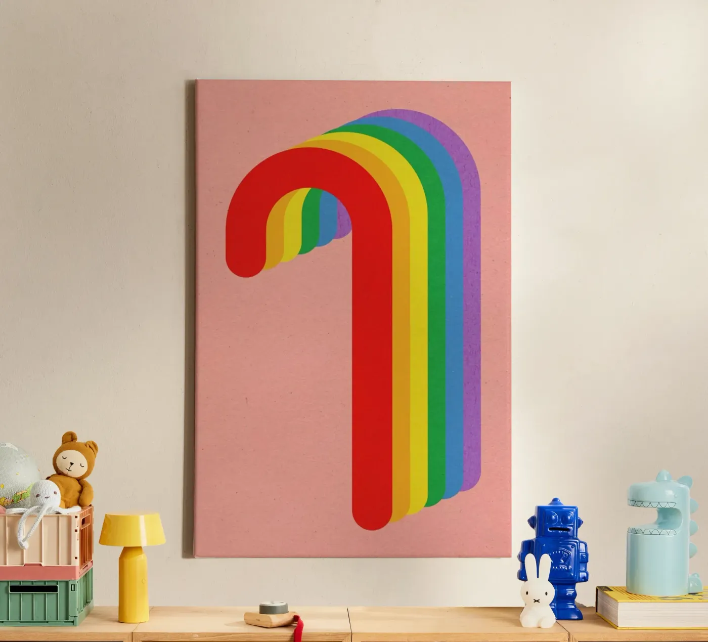 Rainbow Candy Cane tela da Rosi Feist