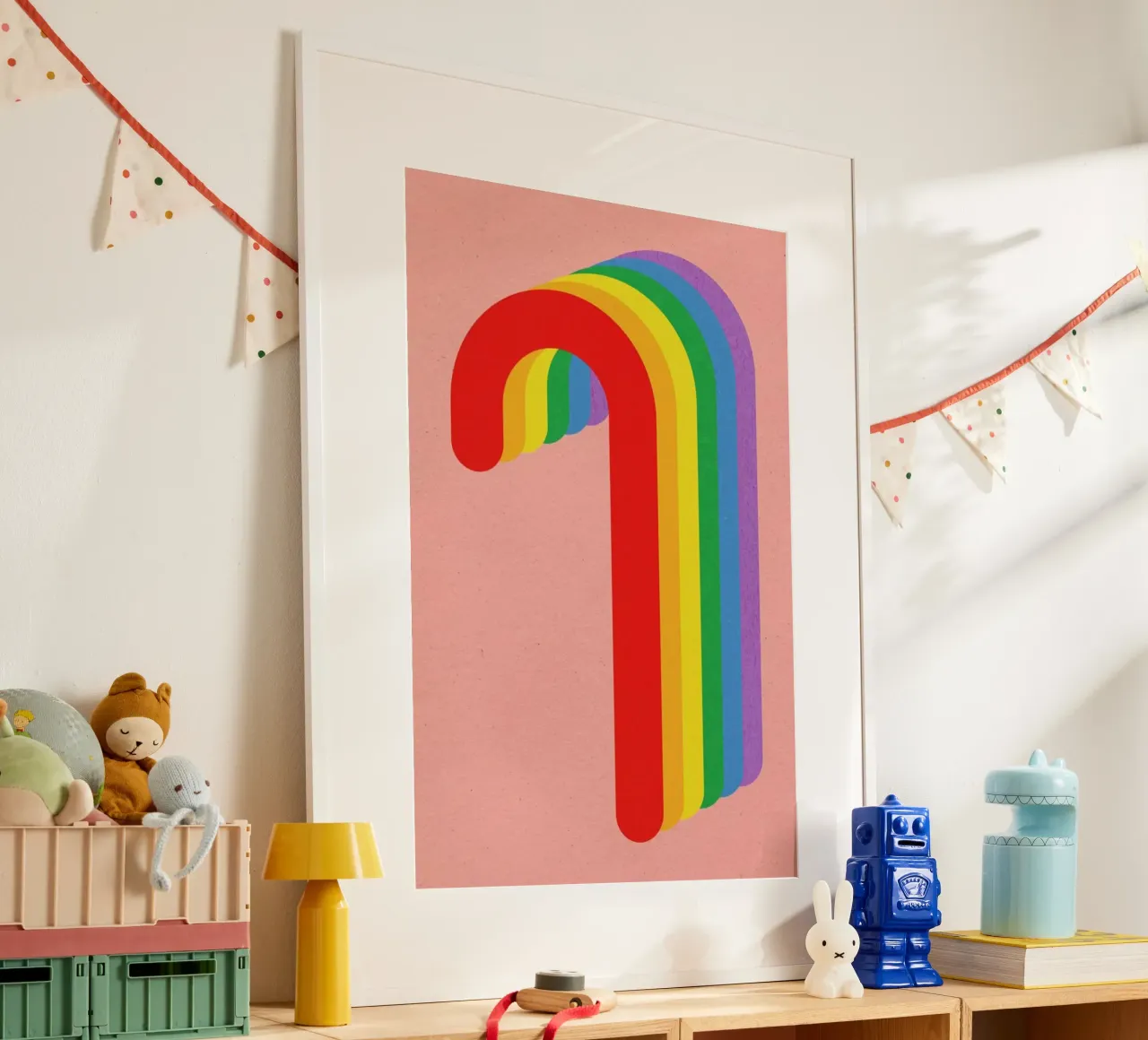 Rainbow Candy Cane poster da Rosi Feist