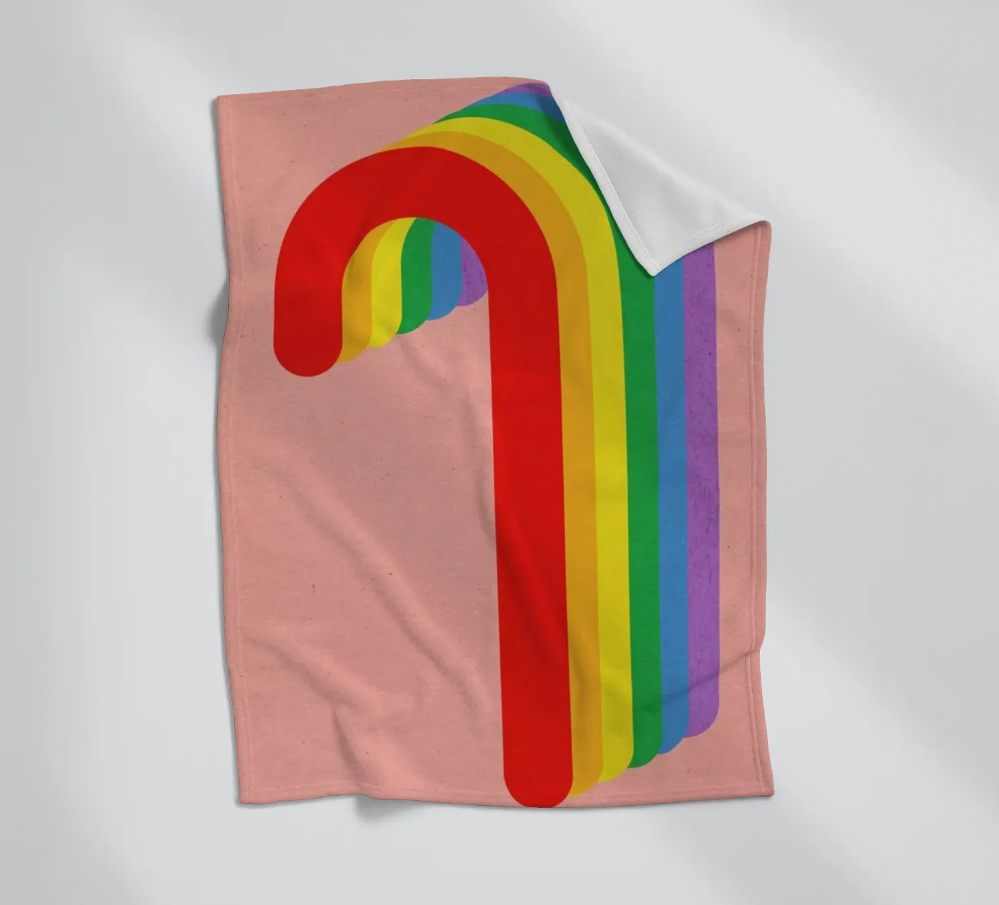 Rainbow Candy Cane Fleecedecke von Rosi Feist