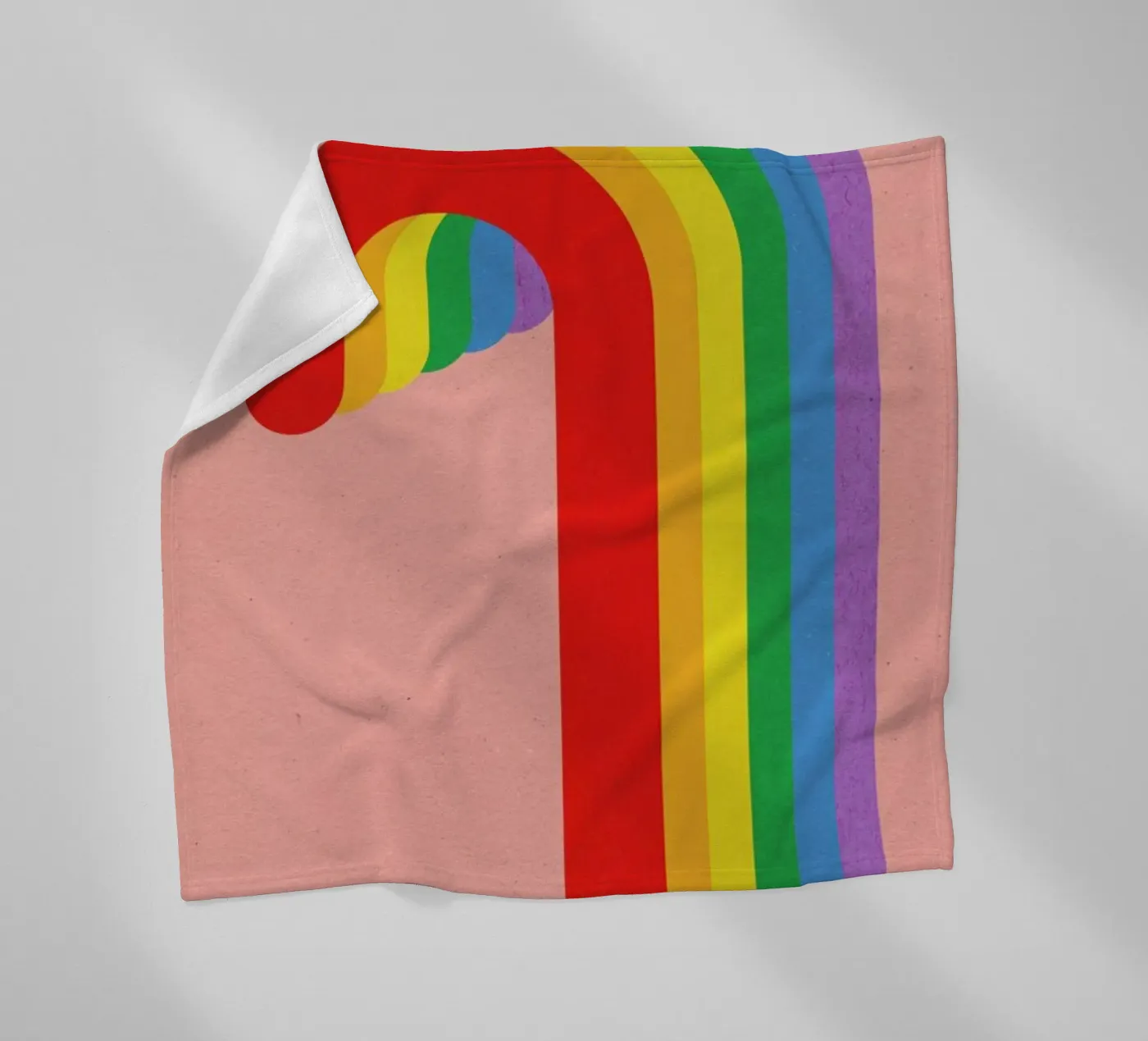 Rainbow Candy Cane Fleecedecke von Rosi Feist