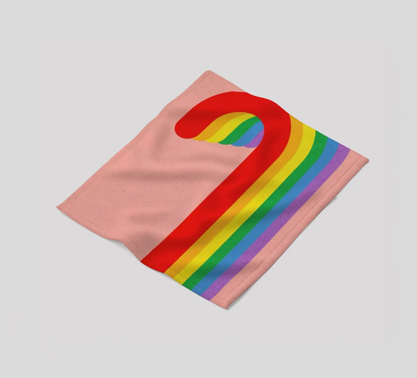 Rainbow Candy Cane Fleecedecke von Rosi Feist