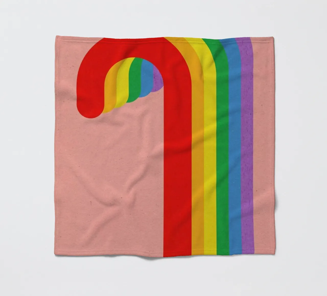 Rainbow Candy Cane Fleecedecke von Rosi Feist