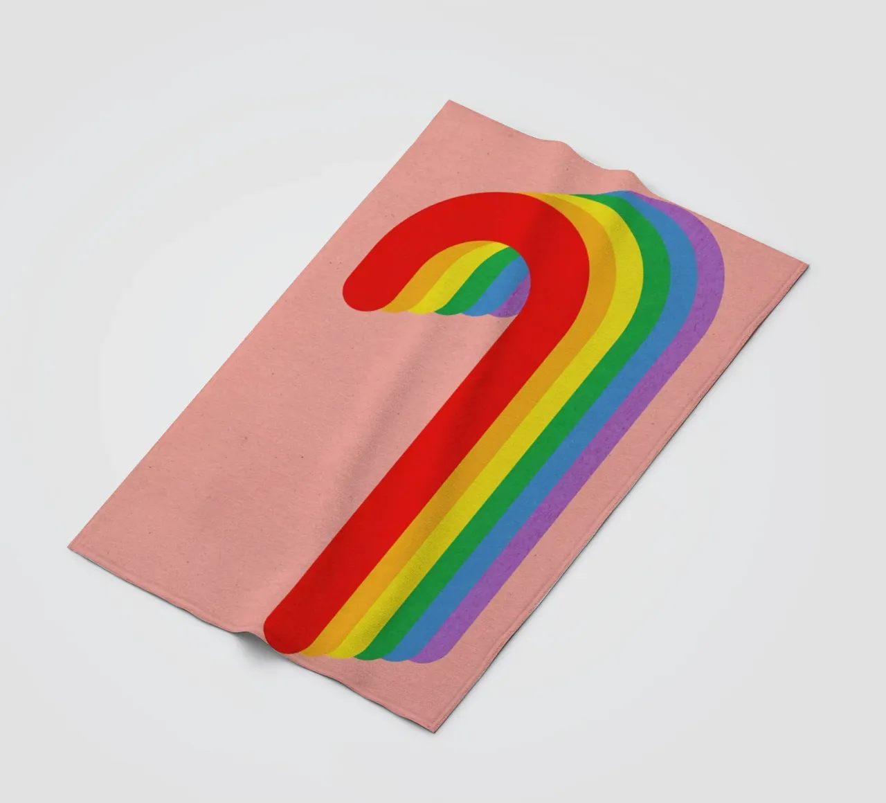 Rainbow Candy Cane Fleecedecke von Rosi Feist