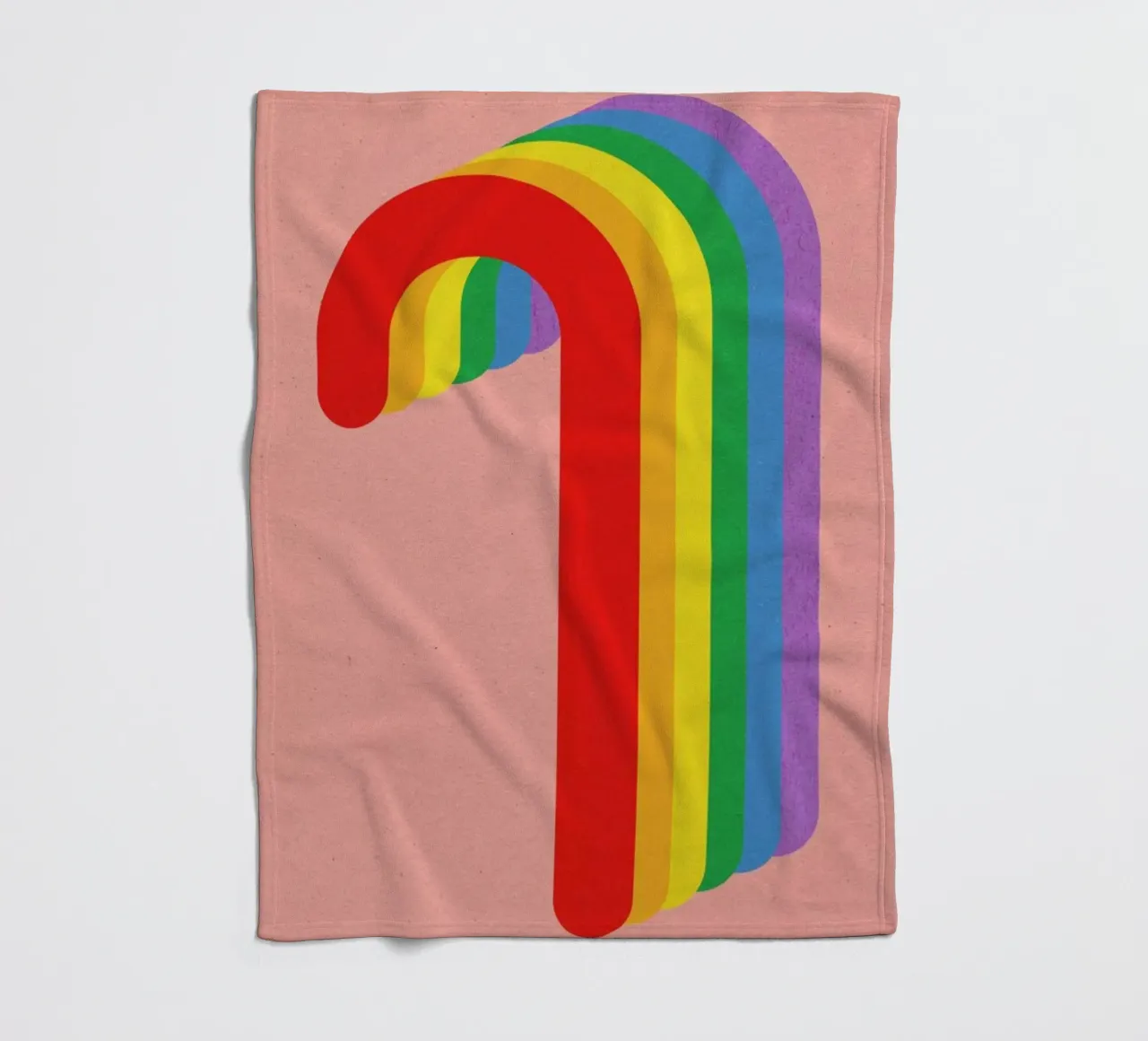 Rainbow Candy Cane Fleecedecke von Rosi Feist