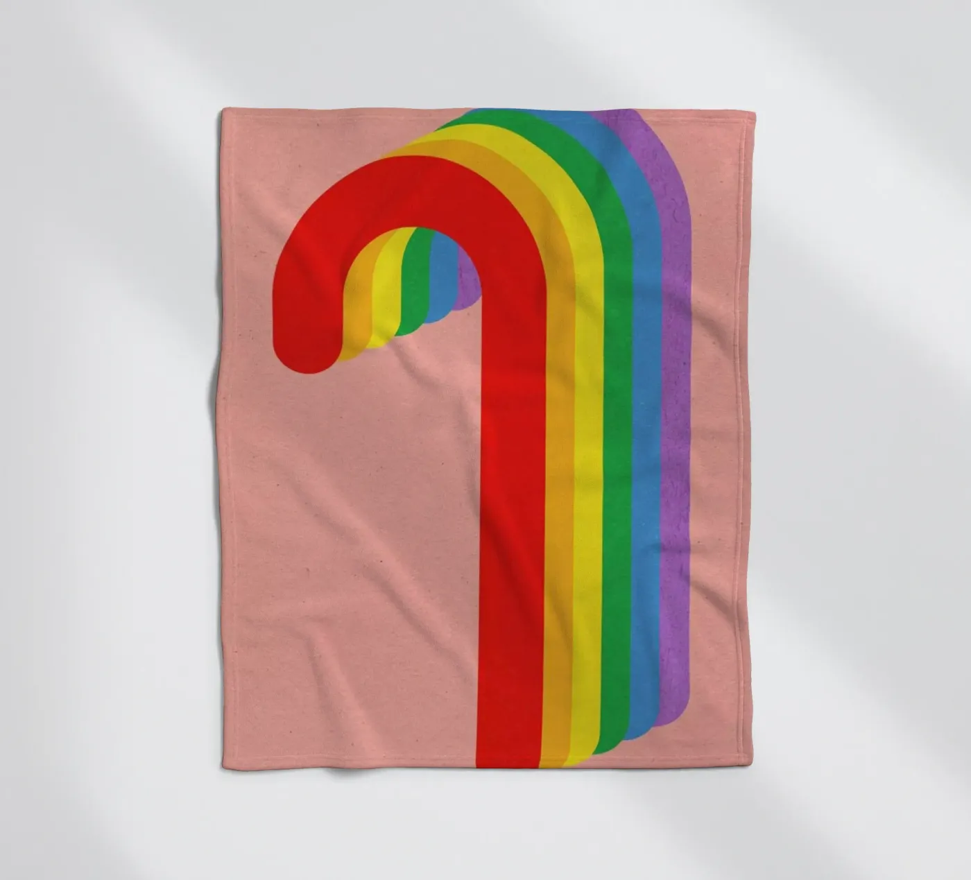 Rainbow Candy Cane Fleecedecke von Rosi Feist