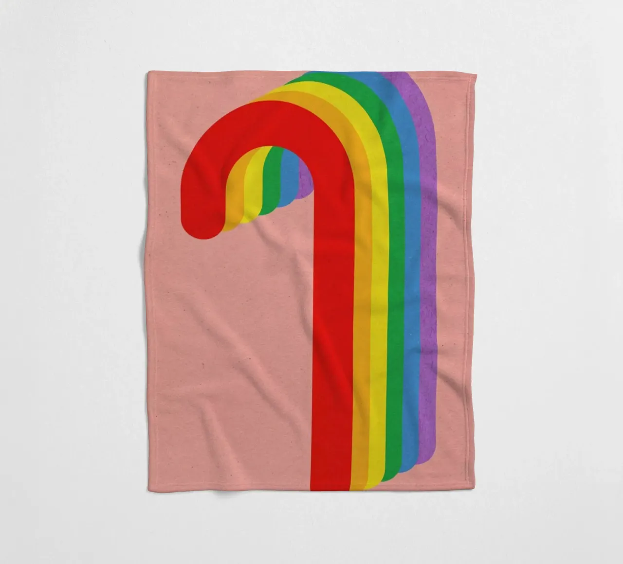 Rainbow Candy Cane Fleecedecke von Rosi Feist