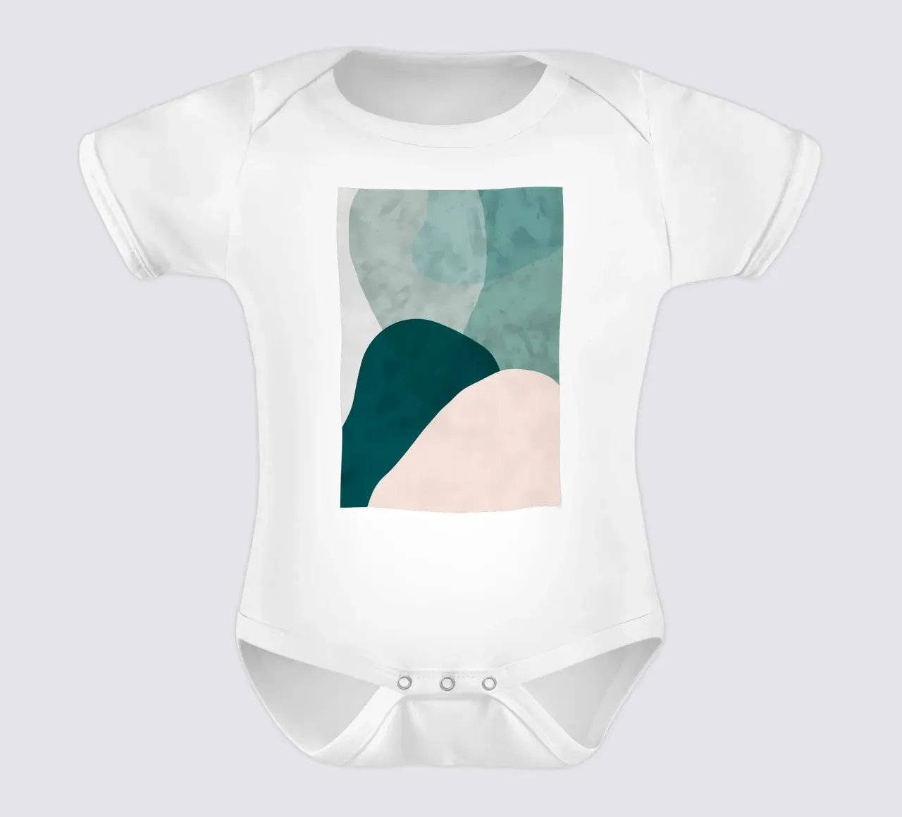 ASTRATTO ORGANICO 107A body neonato maniche corte da Rebecca Clark Wyrick