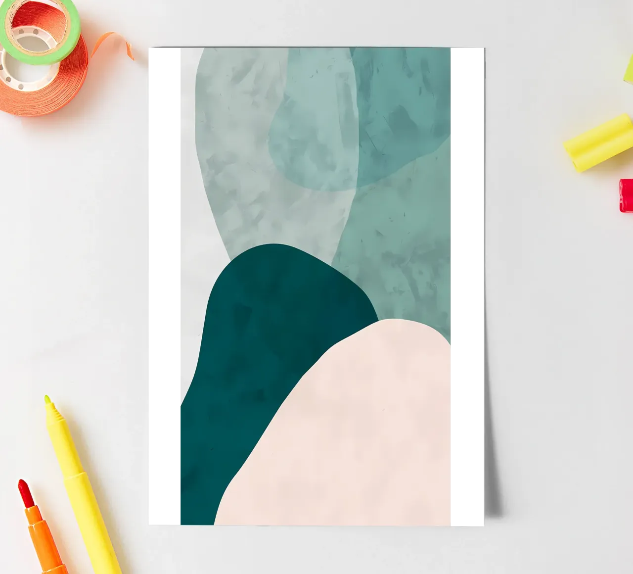 ORGANISCH ABSTRAKT 107A Stickerbogen von Rebecca Clark Wyrick