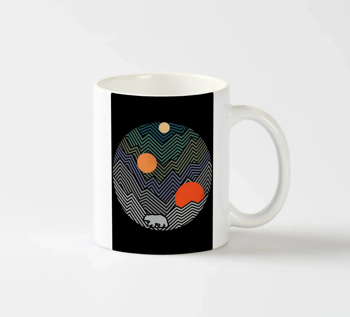 A Bear Geometry ceramic mug by James M Coyle