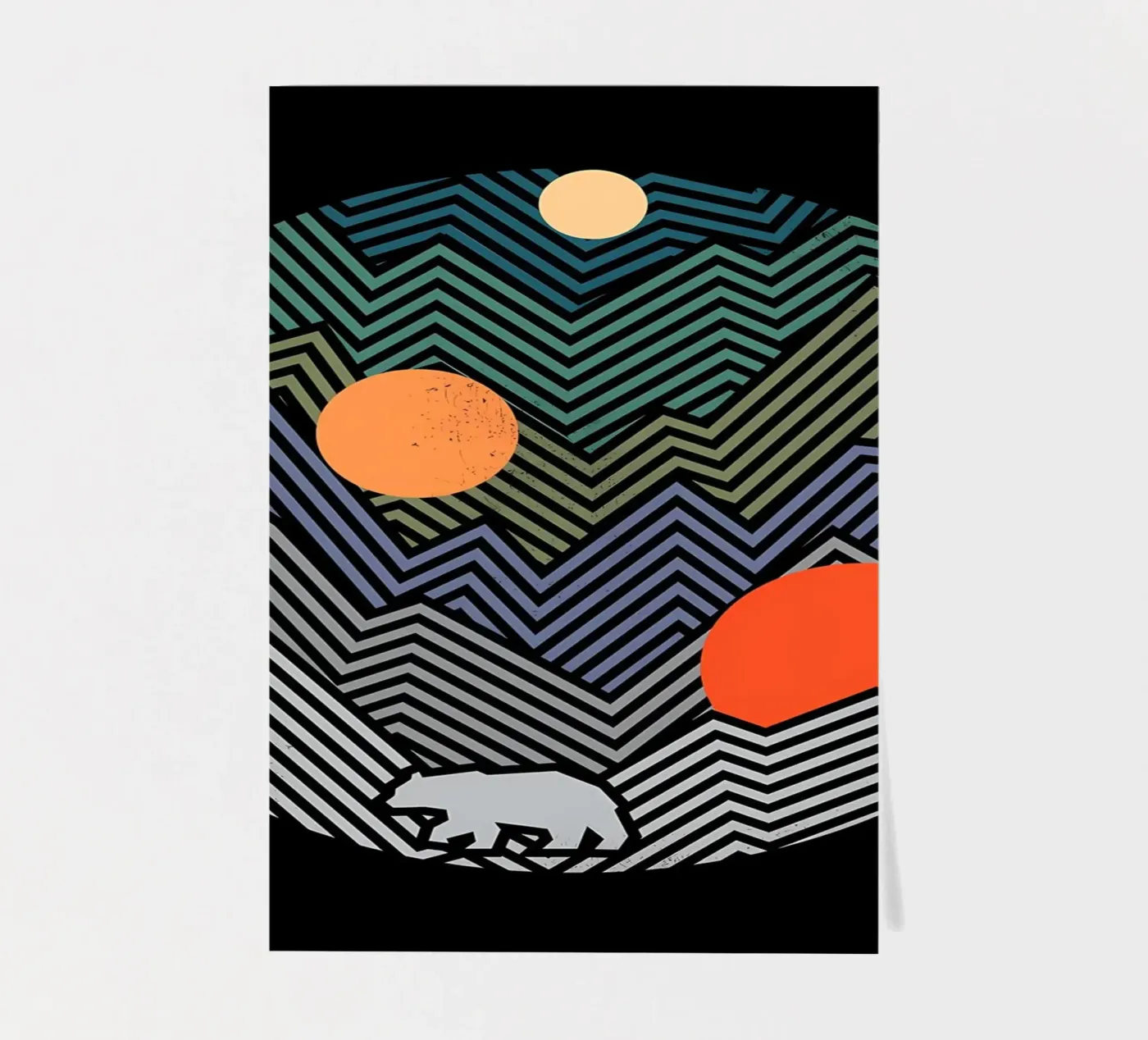 A Bear Geometry sticker sheet by James M Coyle