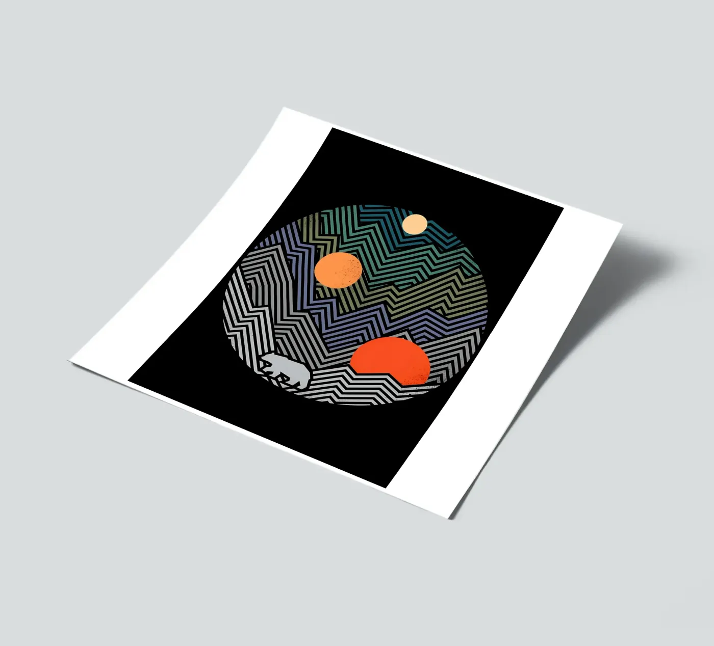A Bear Geometry sticker sheet by James M Coyle