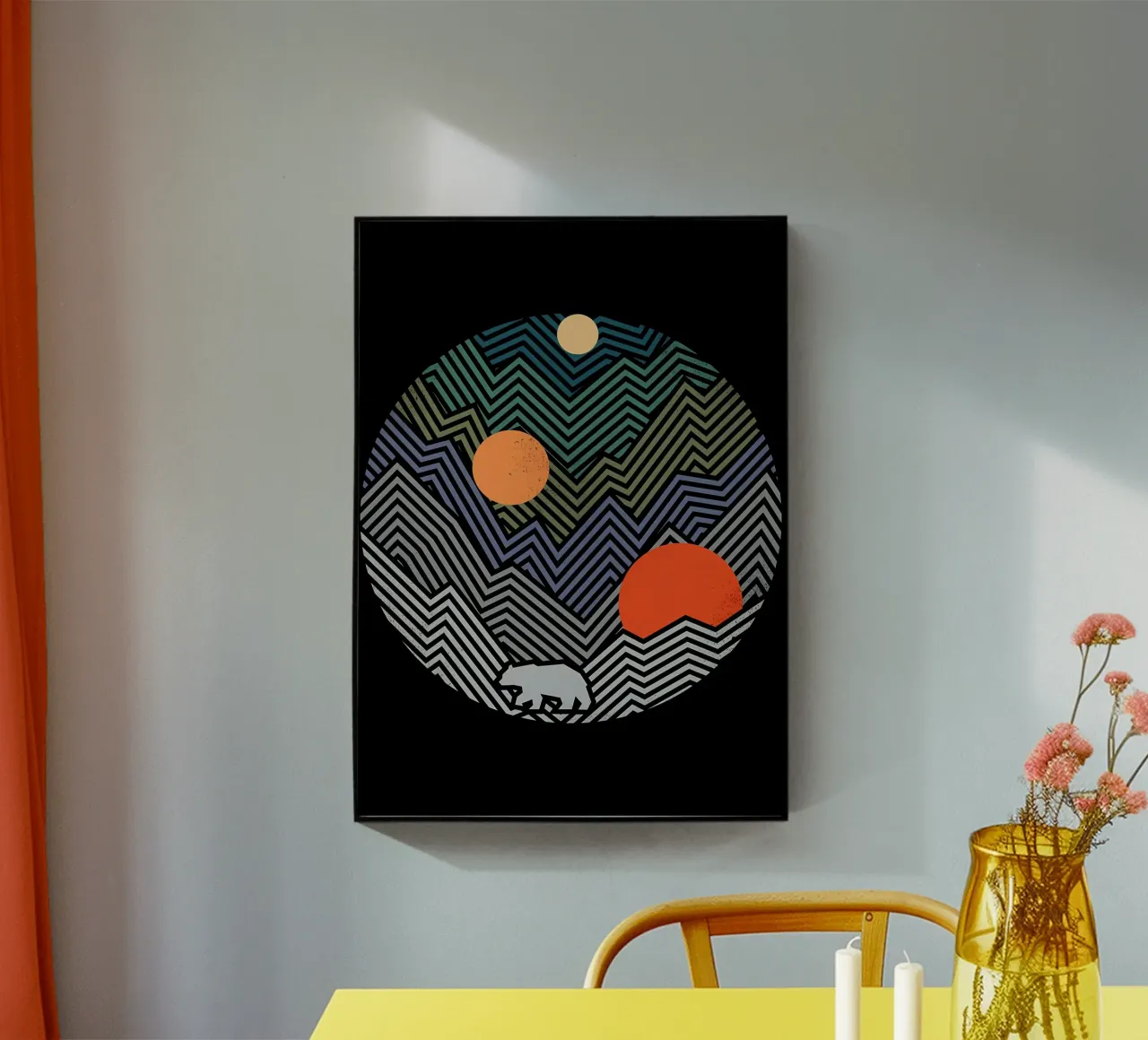 A Bear Geometry acrylic glass by James M Coyle