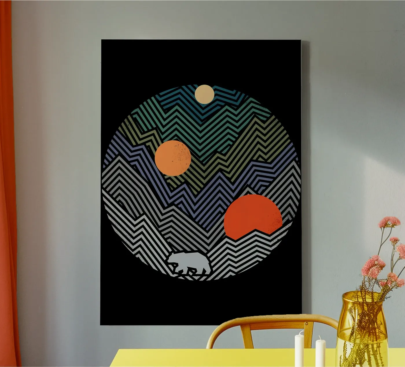 A Bear Geometry canvas by James M Coyle