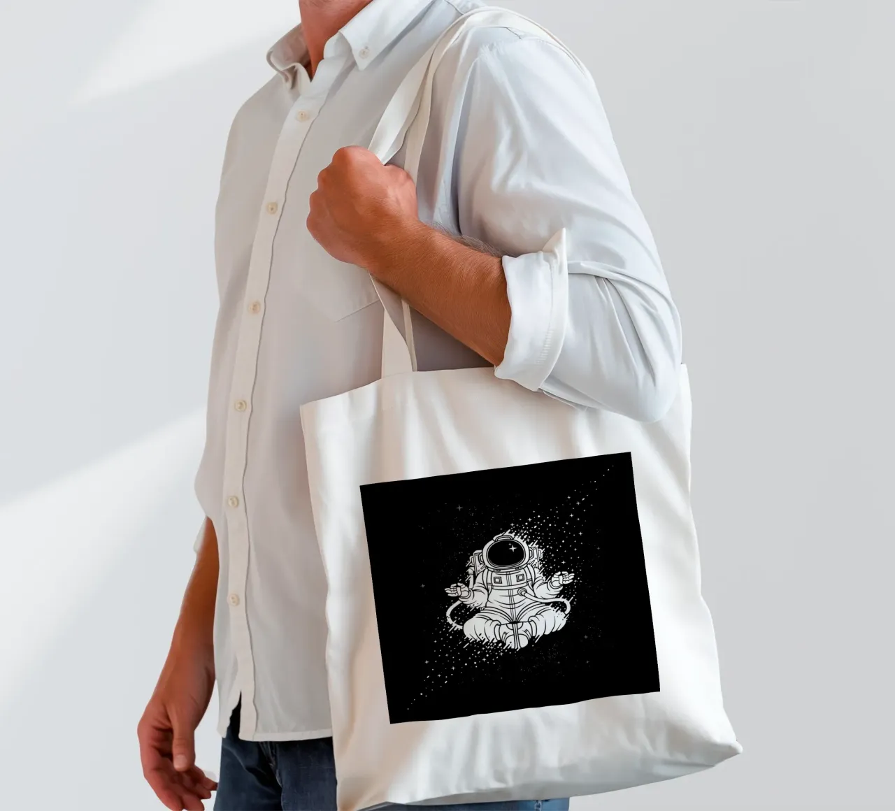 Becoming One With The Universe borsa in juta da Tobe Fonseca
