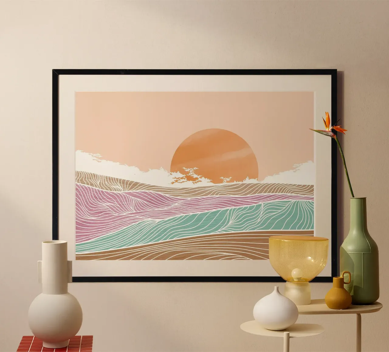 Arte astratta di montagna poster da James M Coyle