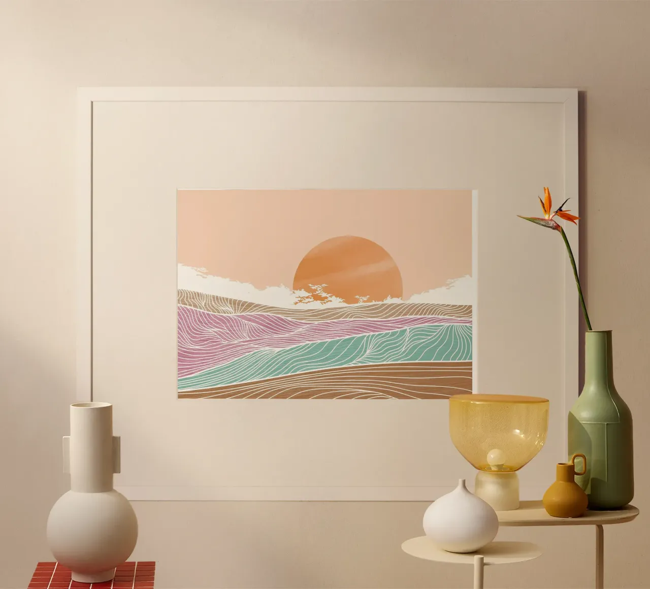 Arte astratta di montagna poster da James M Coyle