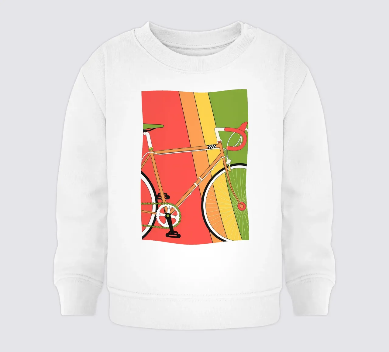 Ilustración Bicicleta Retro Colorido sudadera de bebé de Albert S Jacob
