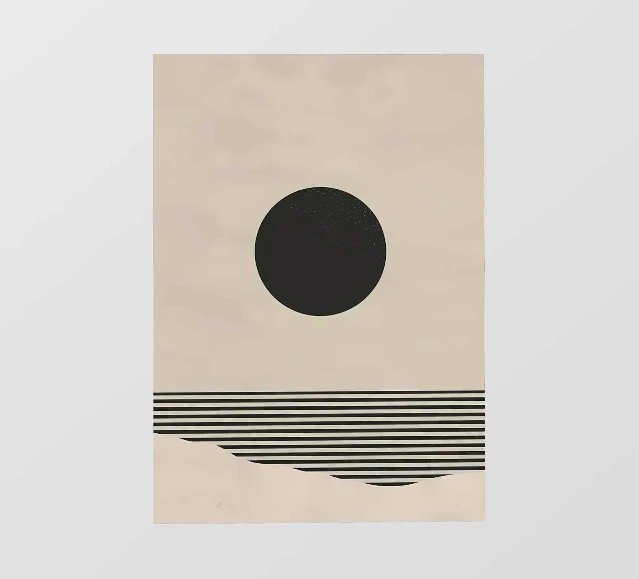 Sole e orizzonte minimalisti pellicola backlit da James M Coyle