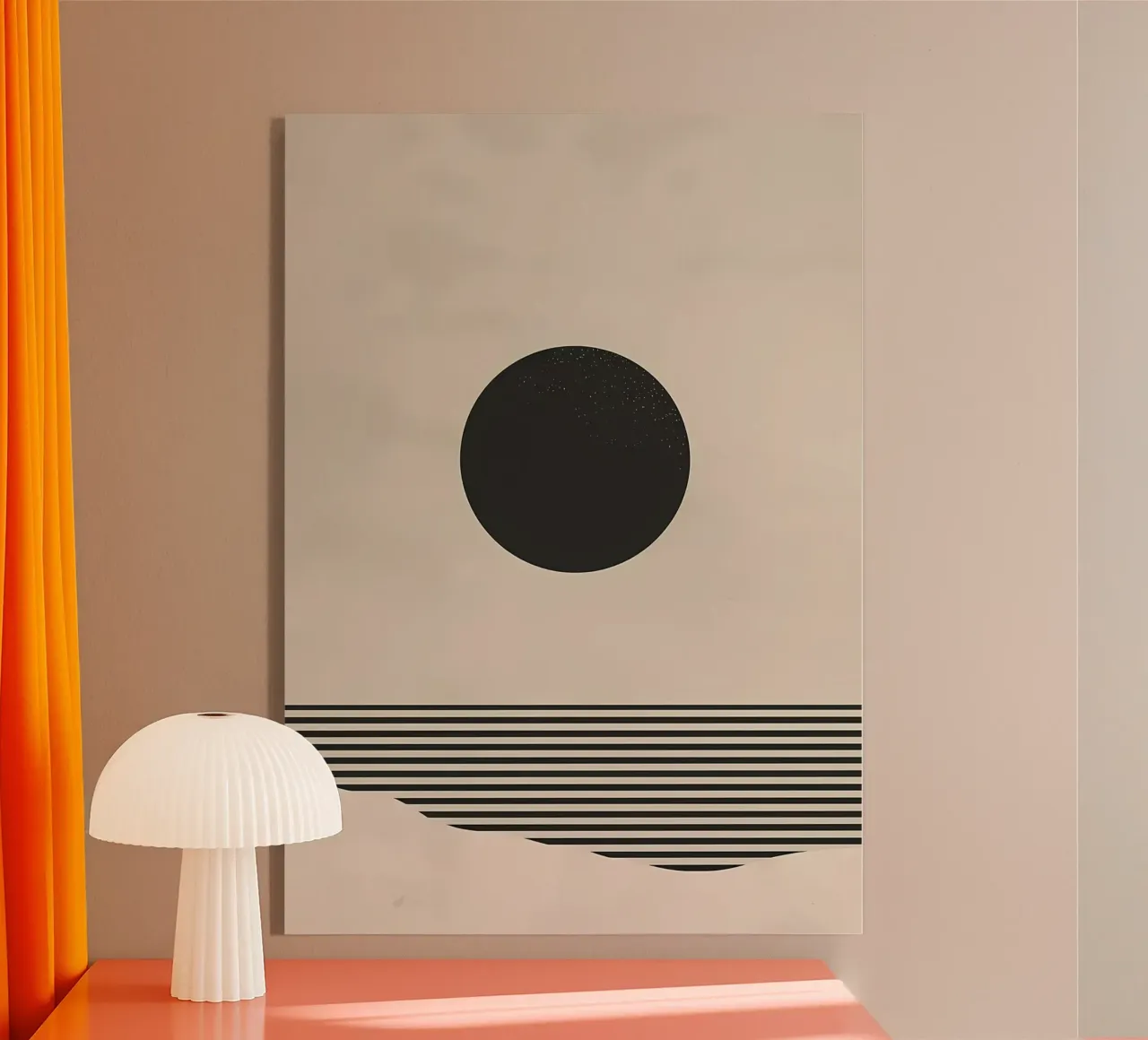 Minimalist Sun and Horizon acrylic glass by James M Coyle