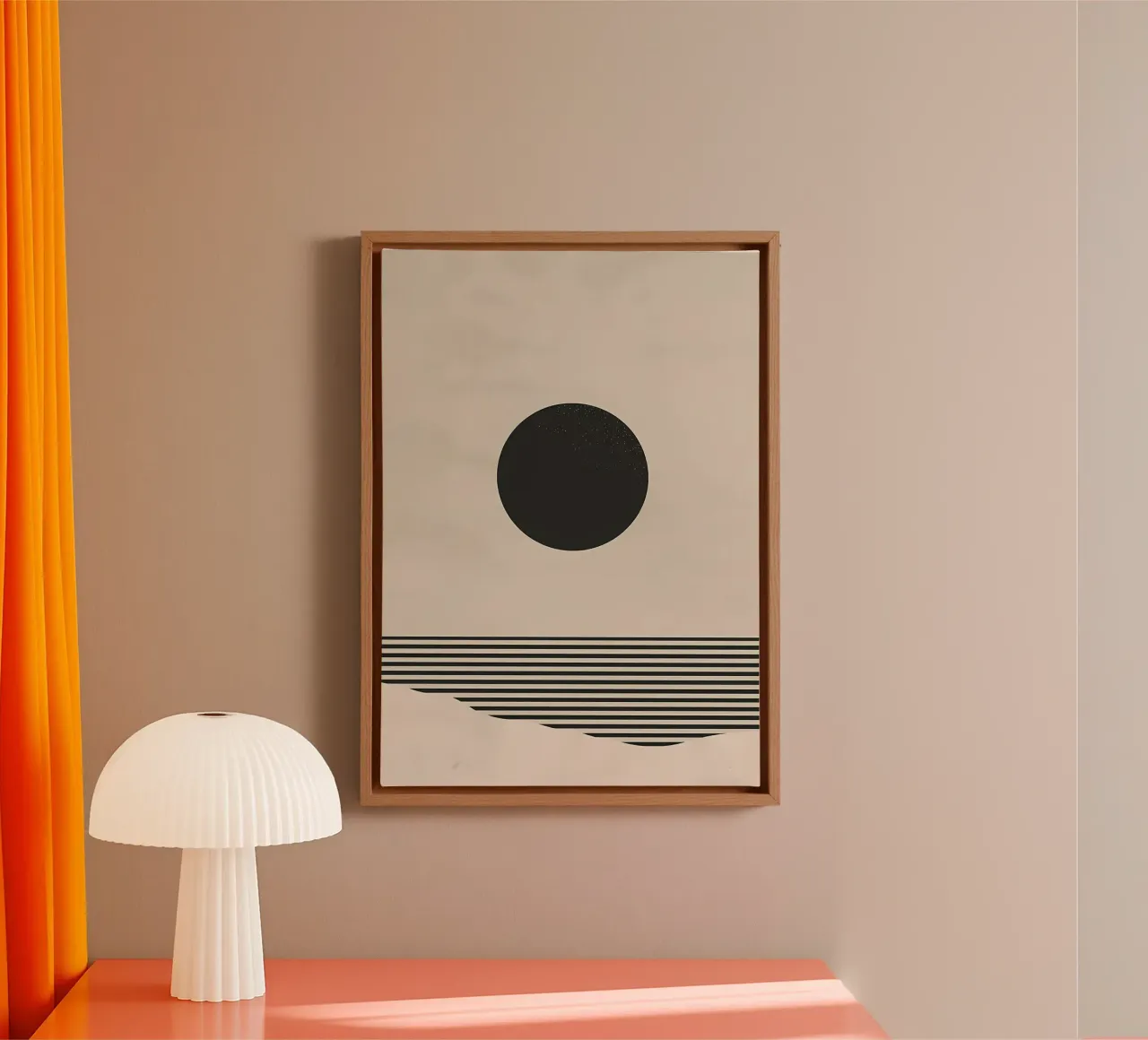 Sole e orizzonte minimalisti tela da James M Coyle
