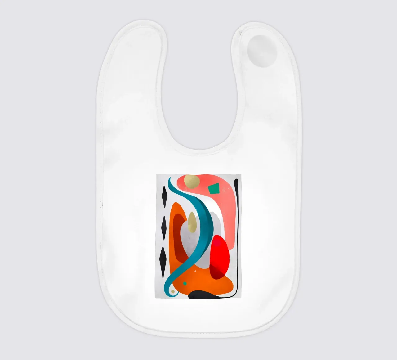 Arte astratta con forme colorate bavaglino da Rebecca Clark Wyrick